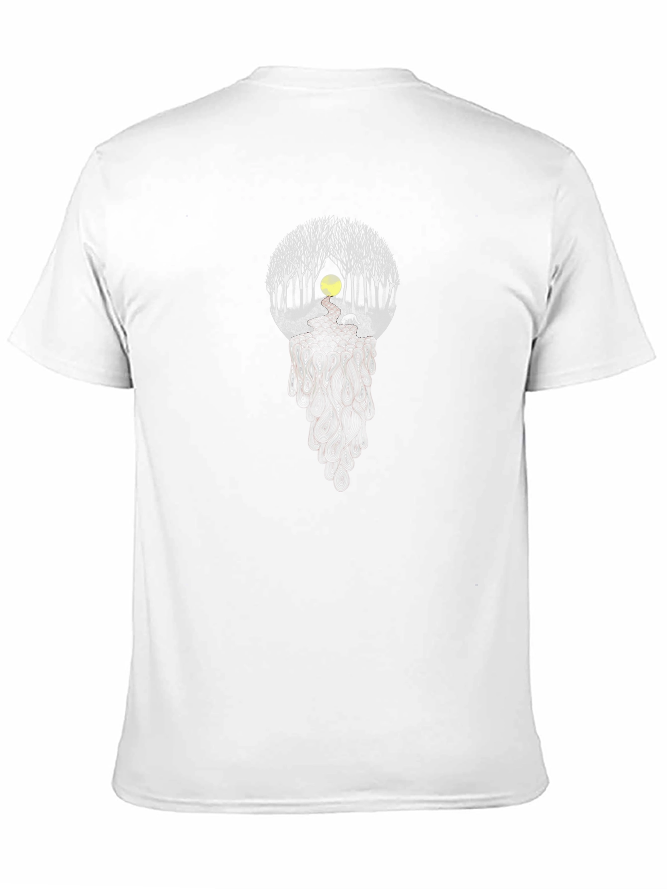 Nature Scene Graphic Tee - Black Unisex Shirt