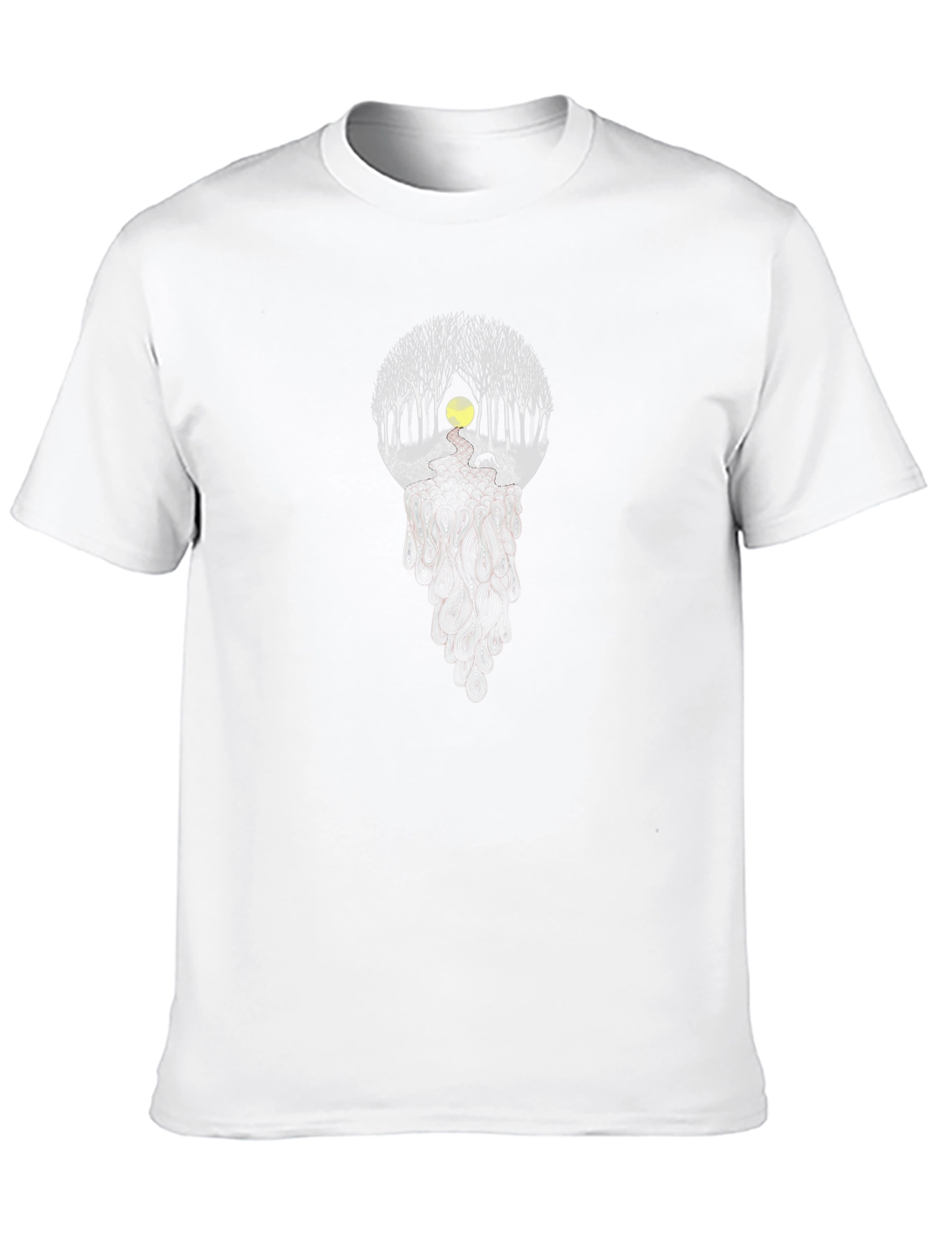 Nature Scene Graphic Tee - Black Unisex Shirt