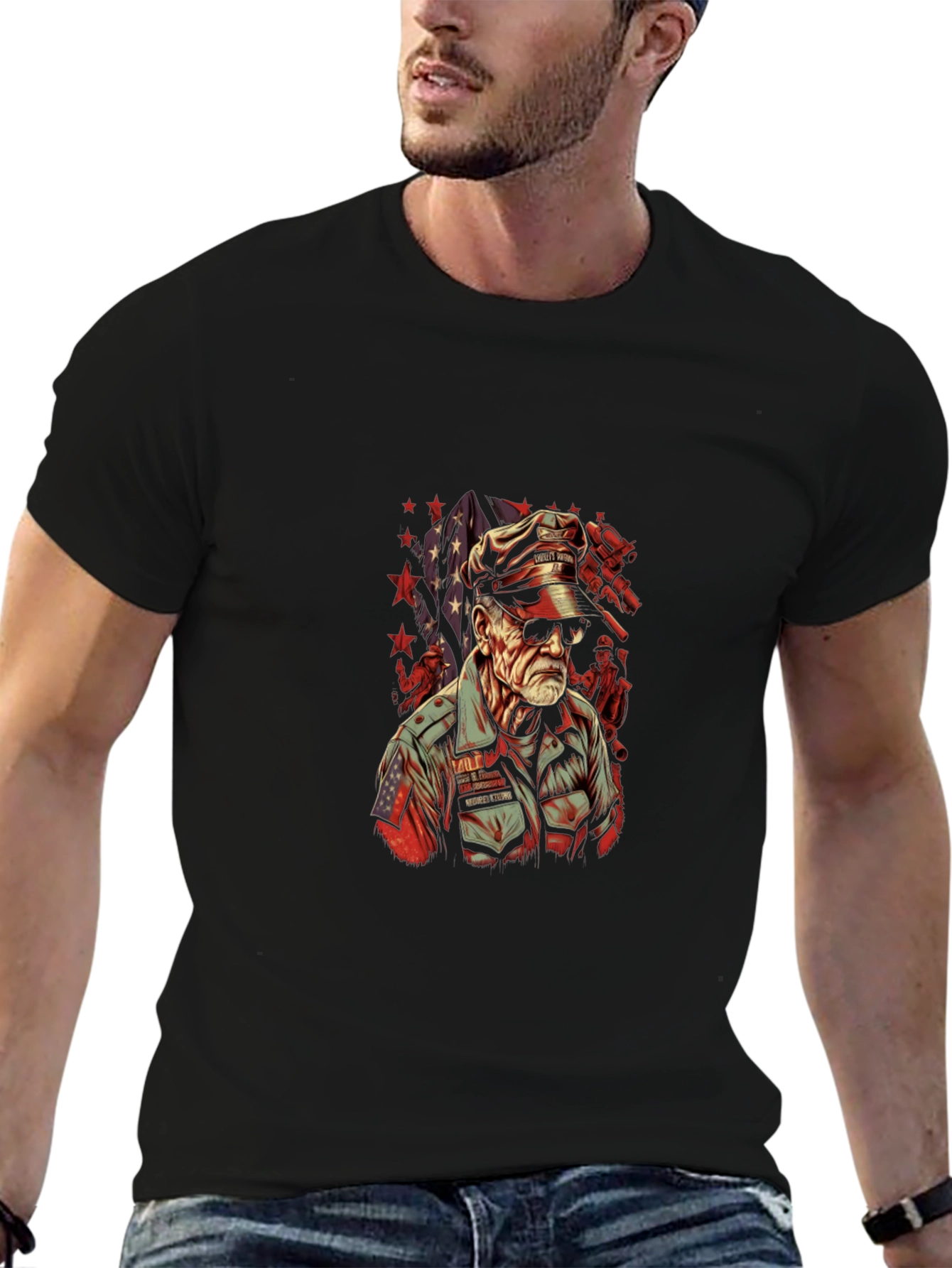 Patriotic Veteran Graphic T-Shirt