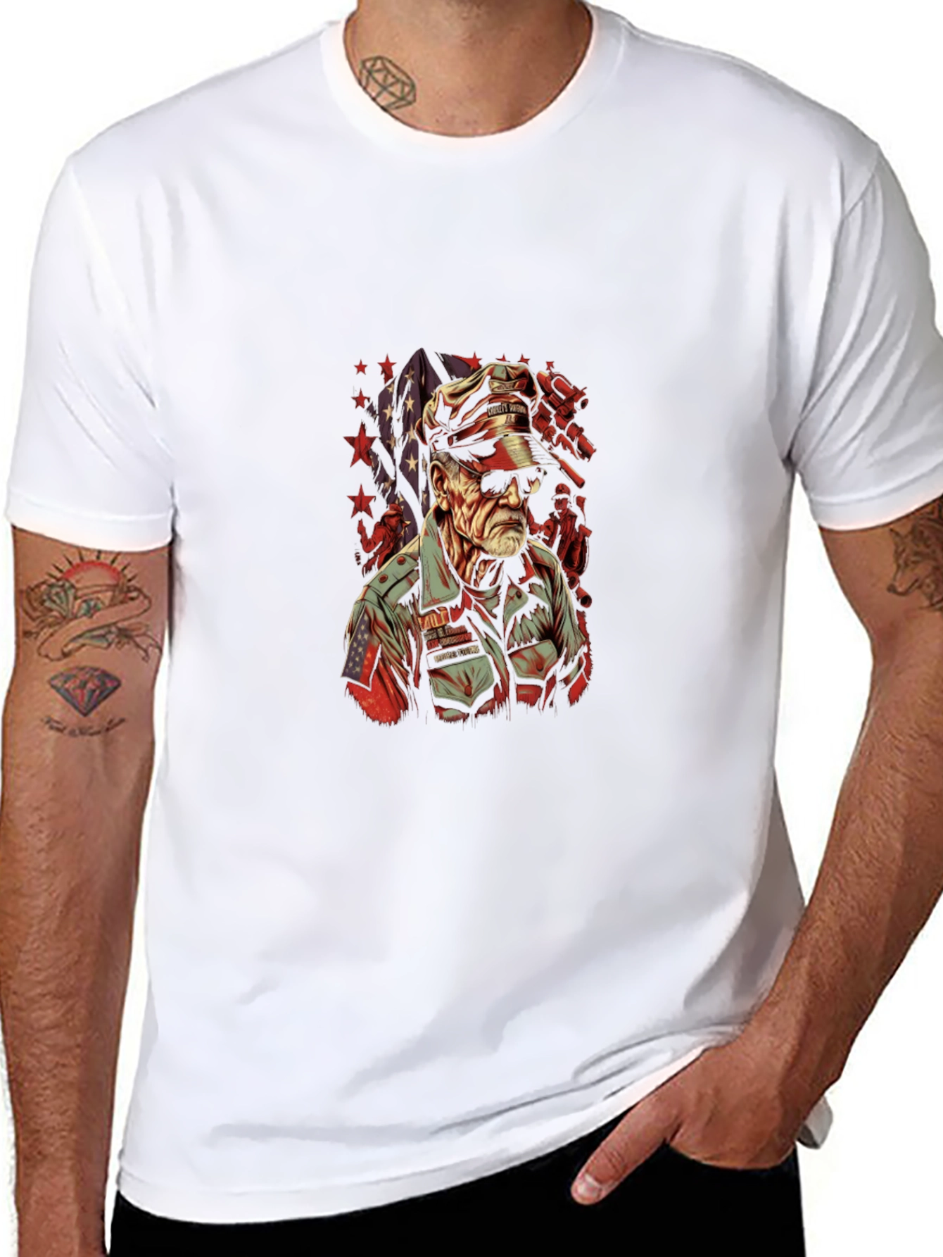 Patriotic Veteran Graphic T-Shirt