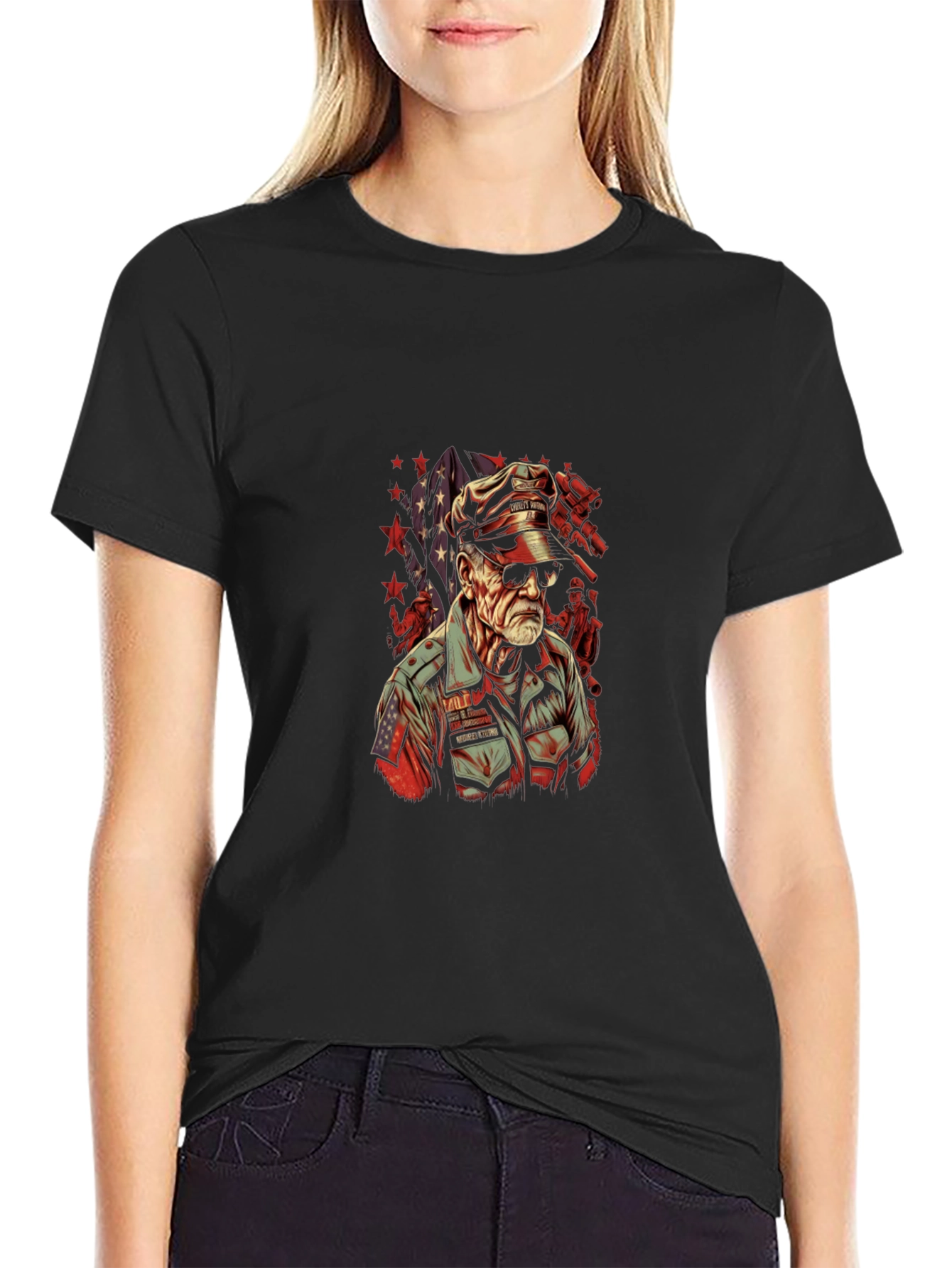 Patriotic Veteran Graphic T-Shirt