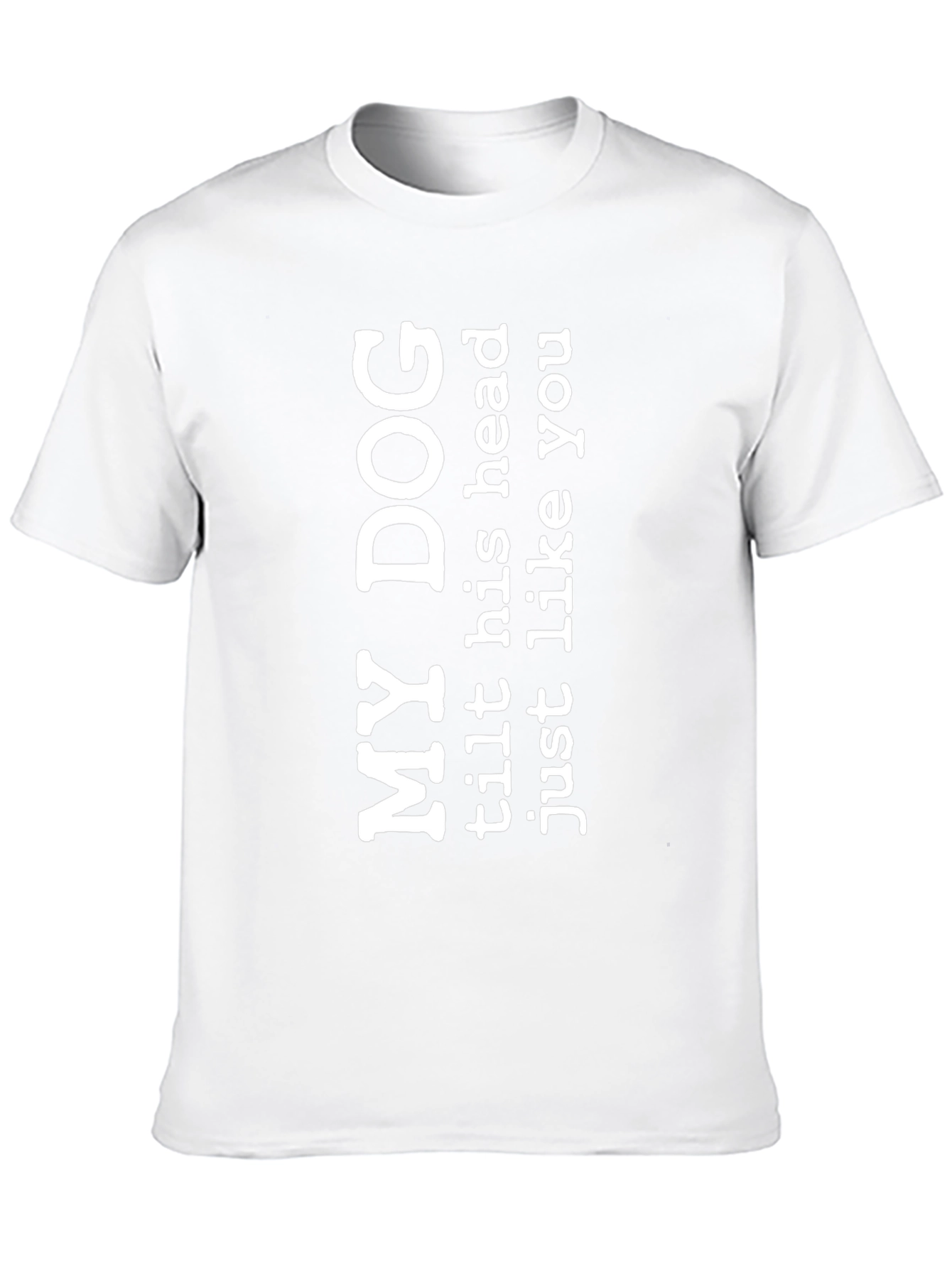 My Dog Tilts Head Funny Mens Black T-Shirt
