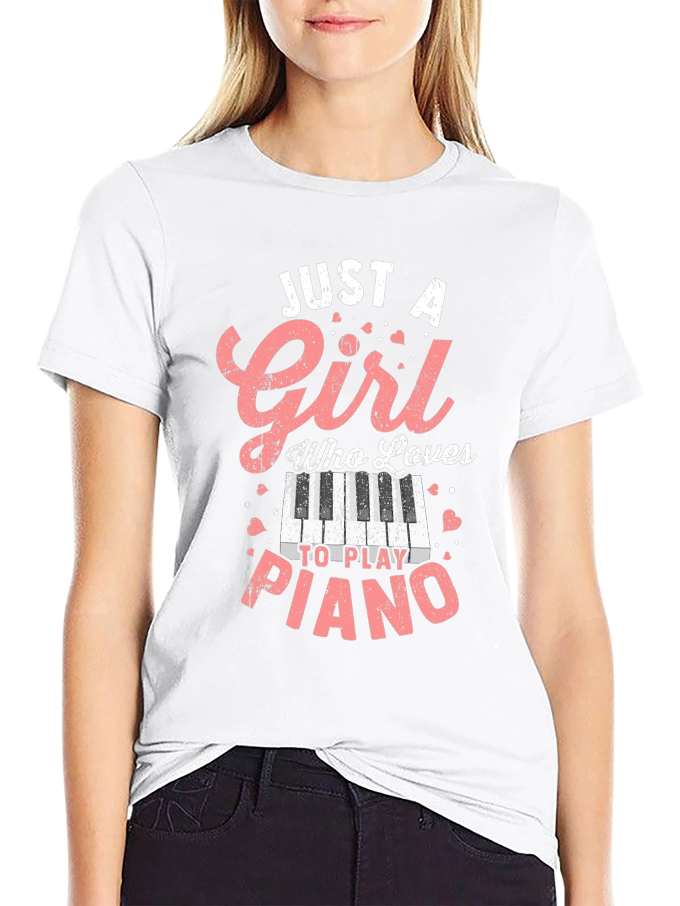 Just A Girl Who Loves Piano T-Shirt