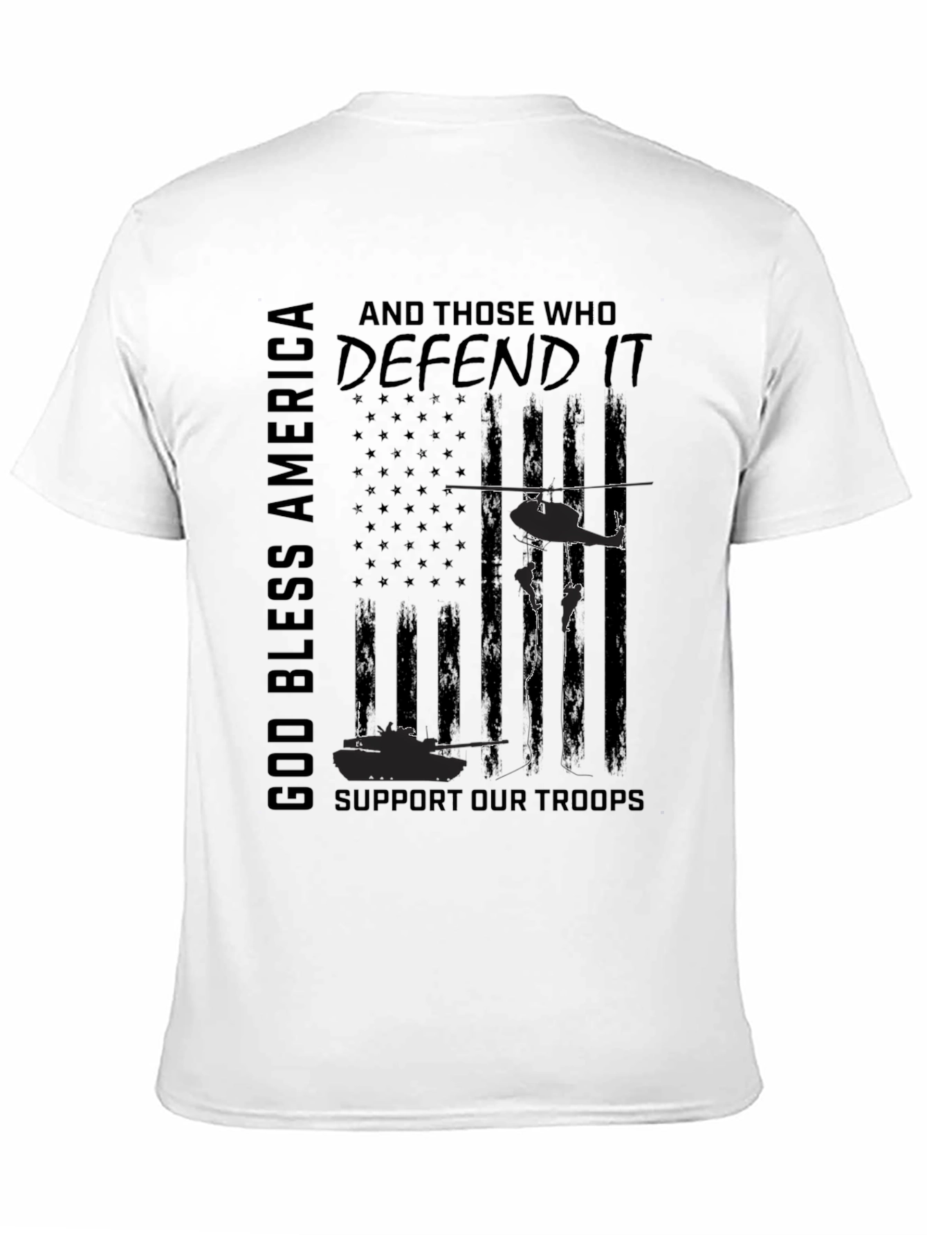 God Bless America Military Support T-Shirt