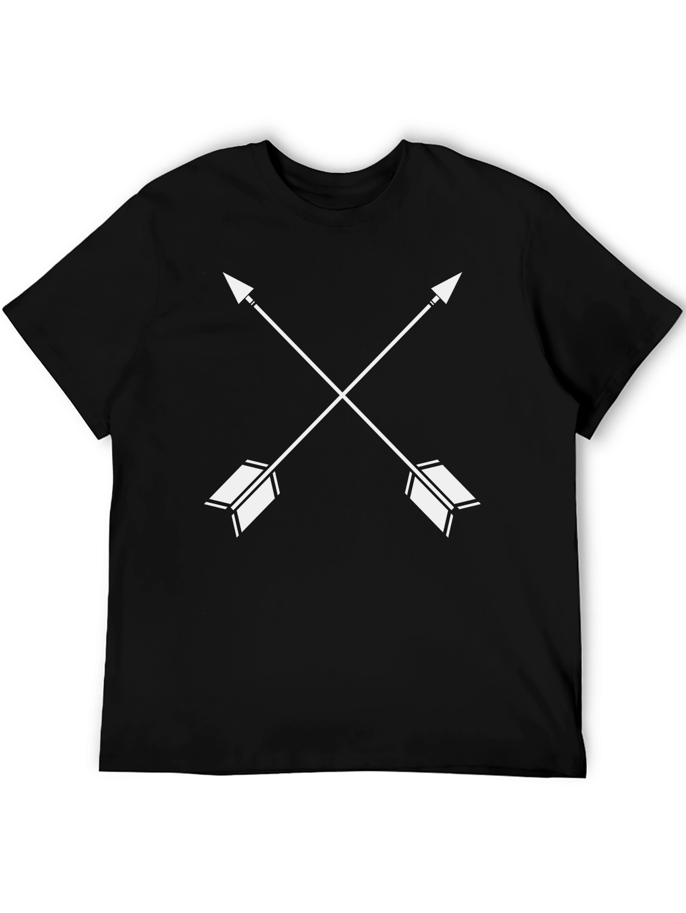 Crossed Arrows Graphic Tee - Black Casual Shirt
