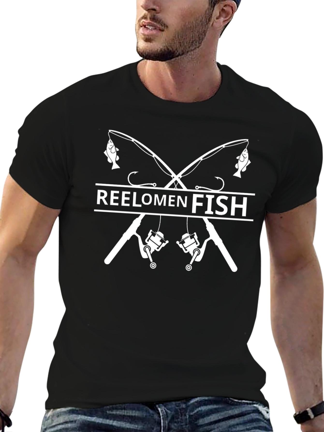 Reelomen Fish T-Shirt - Fishing Rod Graphic Tee