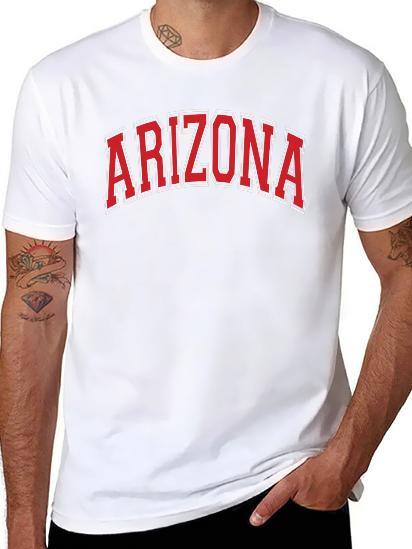 Arizona Graphic Tee - Black Cotton T-Shirt