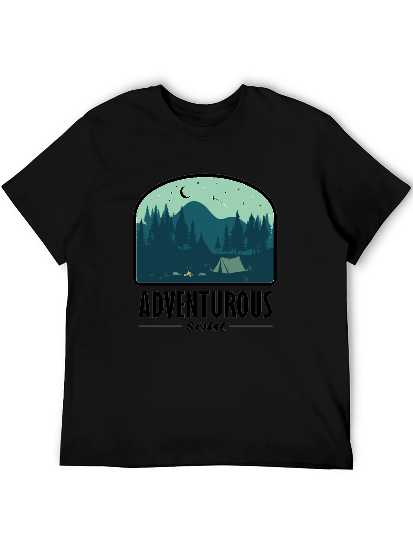 Adventurous Soul Camping Graphic T-Shirt