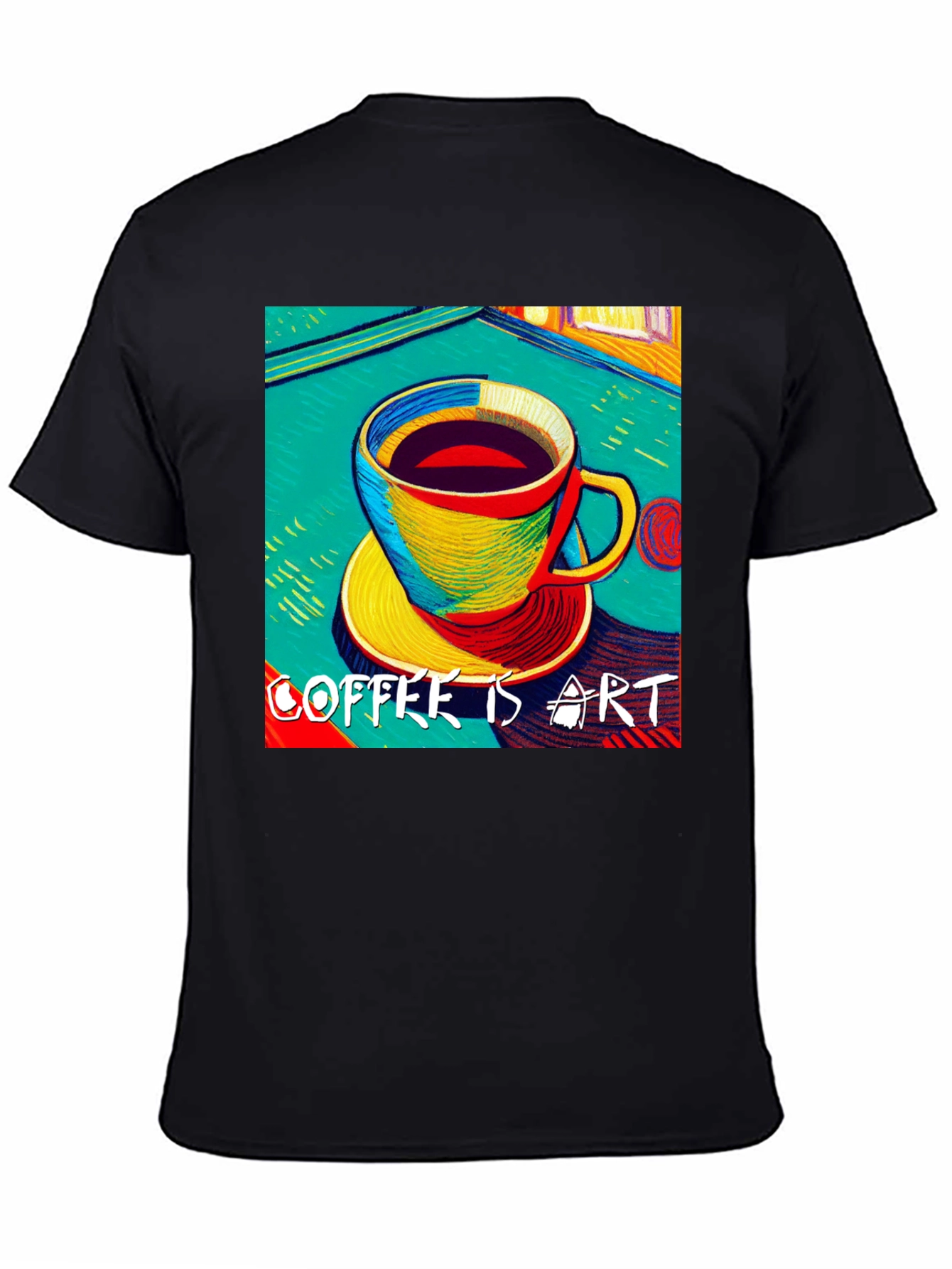 Coffee is Art Graphic Tee - Black
