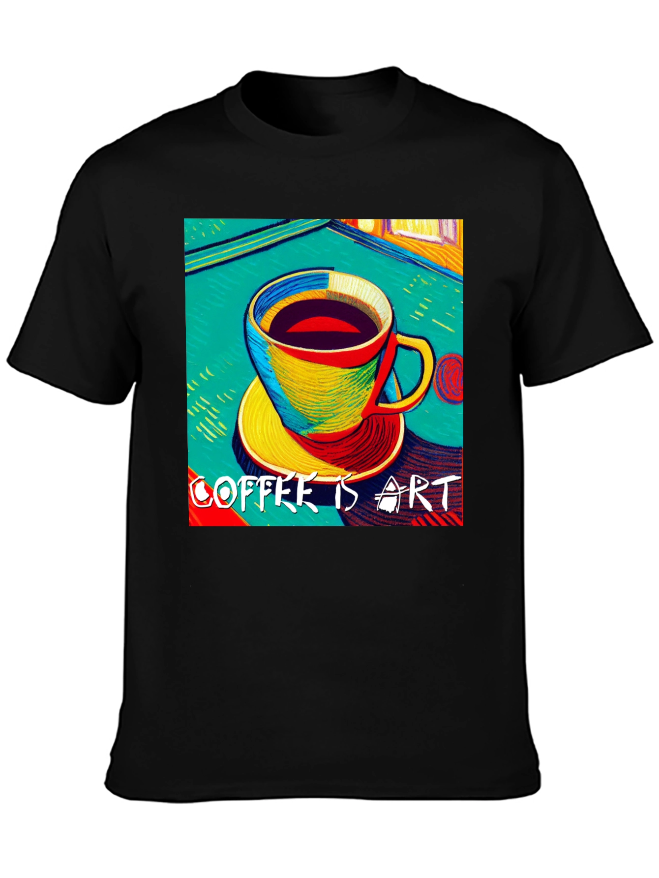 Coffee is Art Graphic Tee - Black