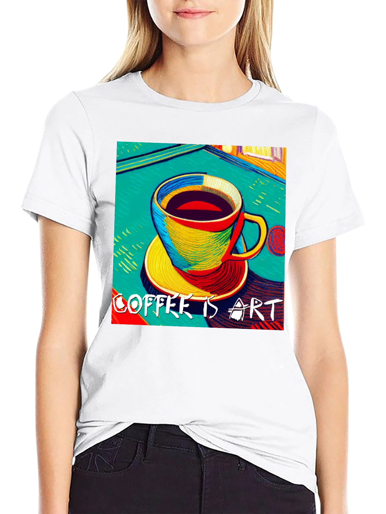 Coffee is Art Graphic Tee - Black