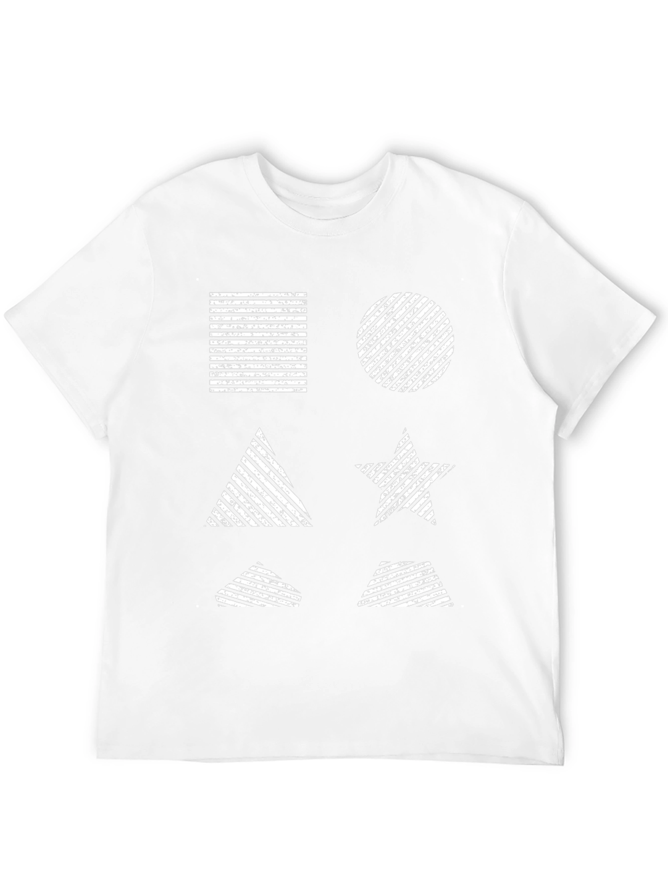 Geometric Patterned Black T-Shirt