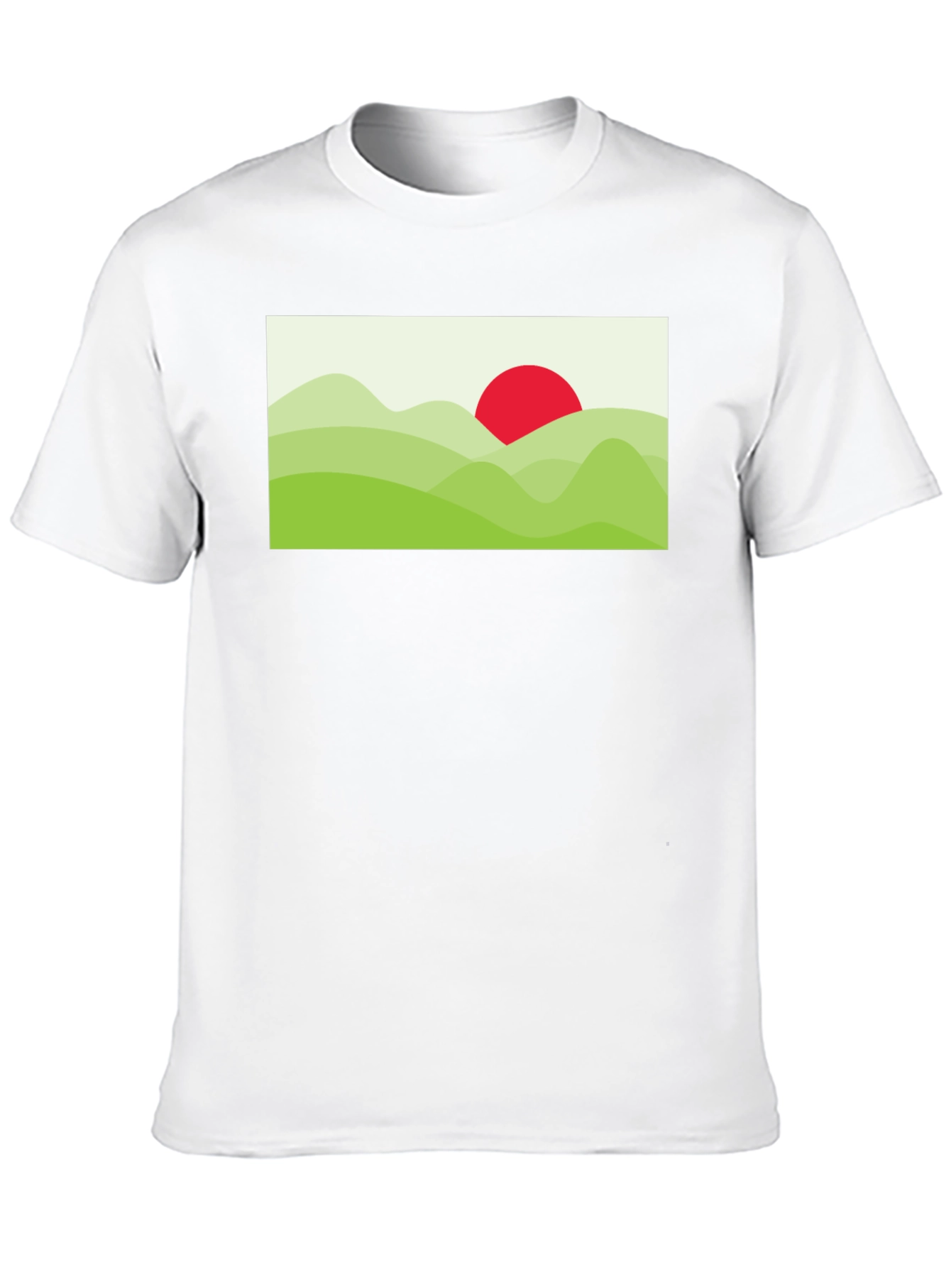 Graphic Tee: Landscape Sun T-Shirt - Black