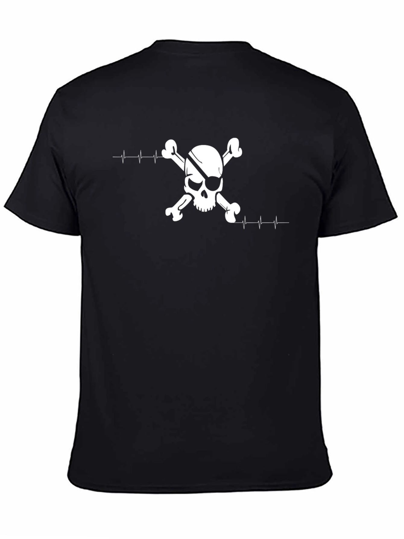 Skull & Crossbones ECG Black T-Shirt