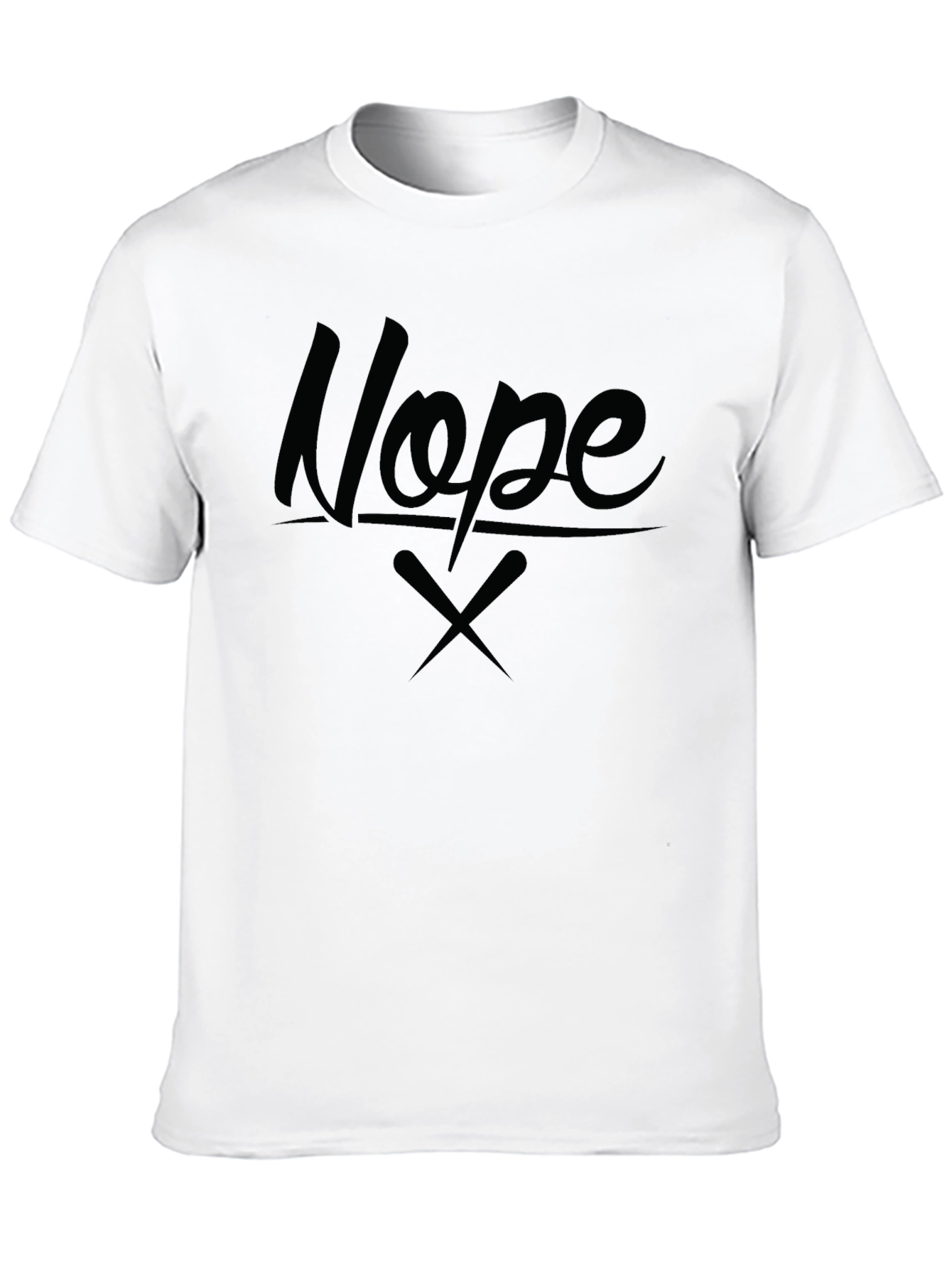 Nope Graphic Tee - Stylish Black Cotton T-Shirt
