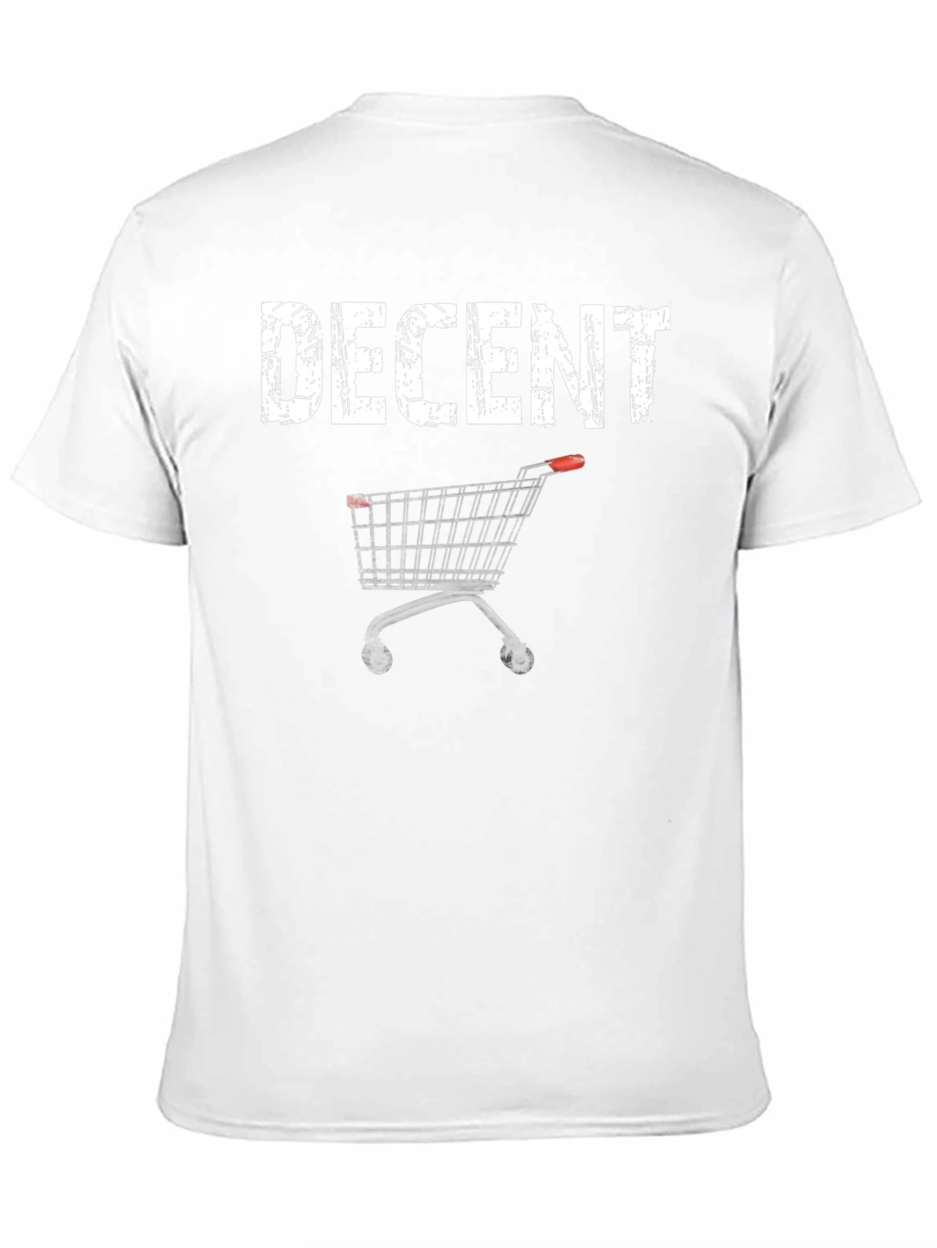 Decent Shopping Cart Graphic Black T-Shirt