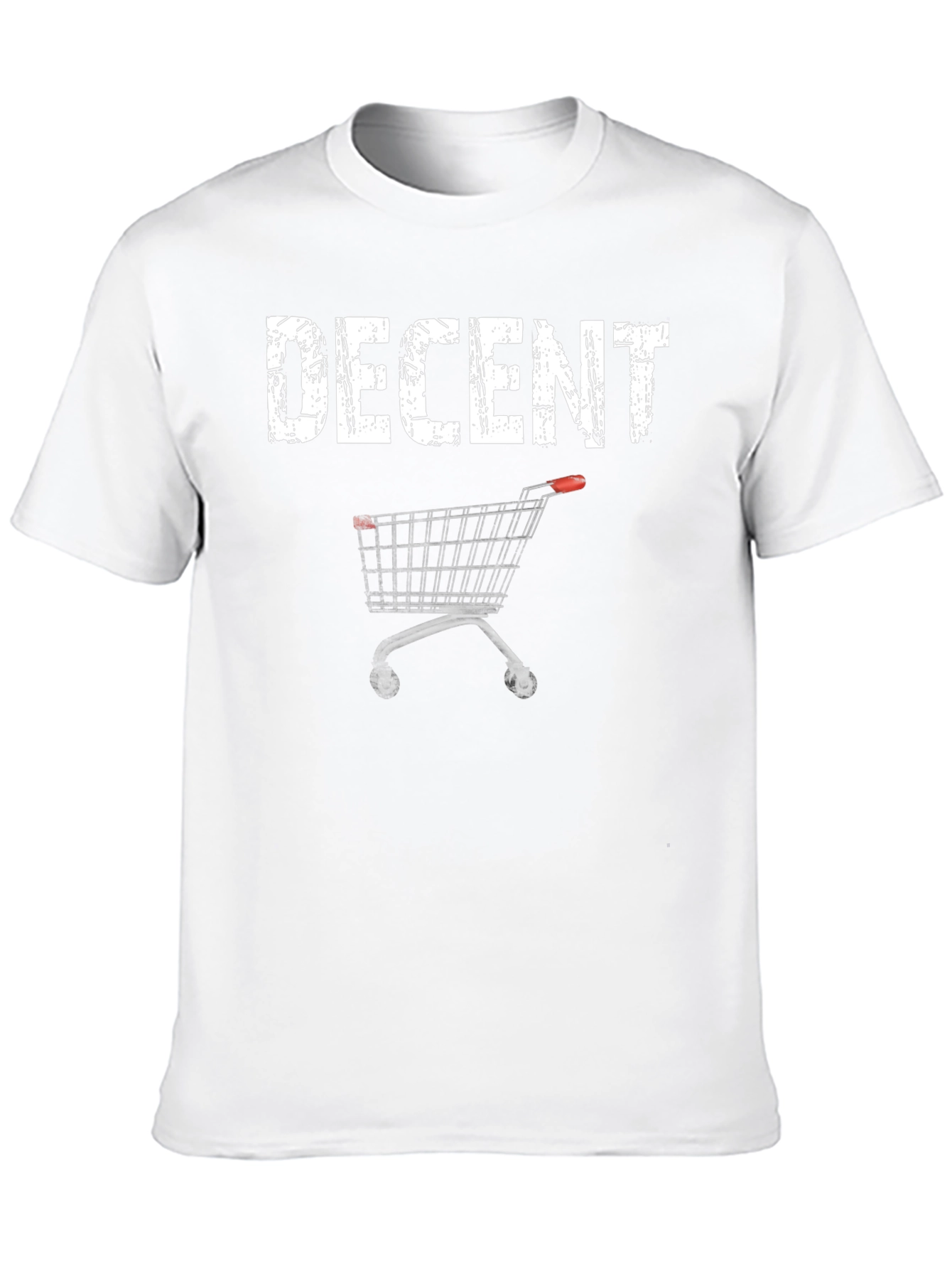 Decent Shopping Cart Graphic Black T-Shirt