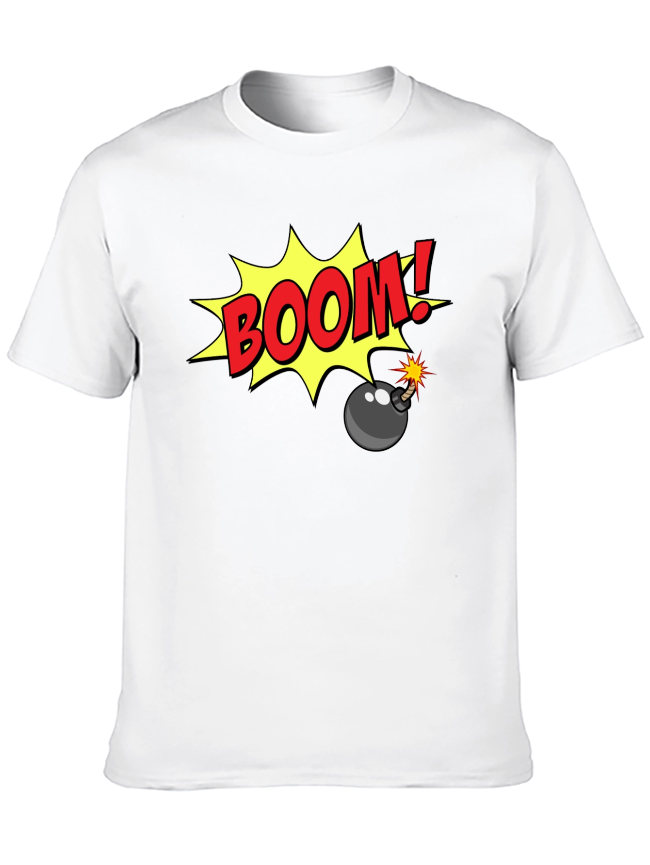 Boom Bomb Graphic Tee - Comic Style Black T-Shirt