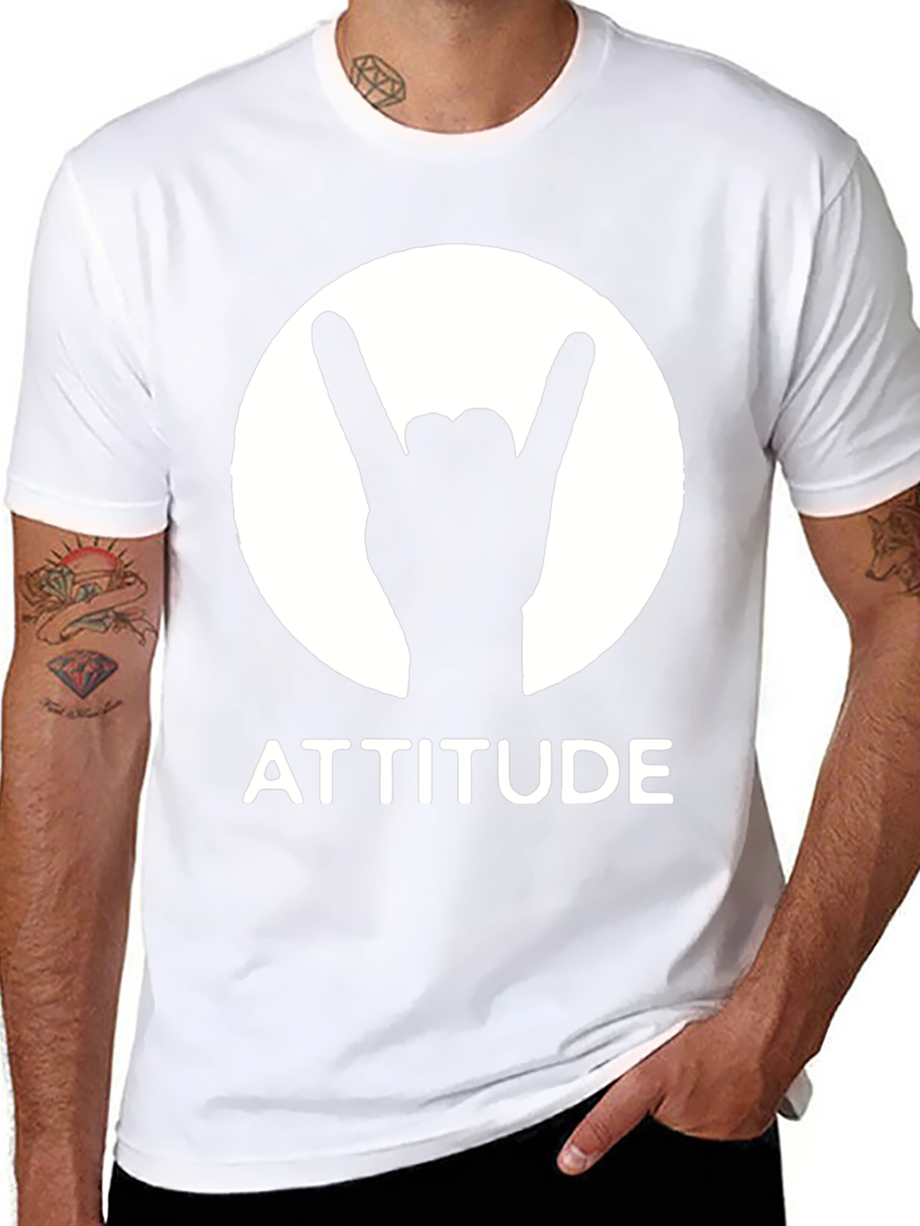 Attitude Rock On T-Shirt - Cool Graphic Tee