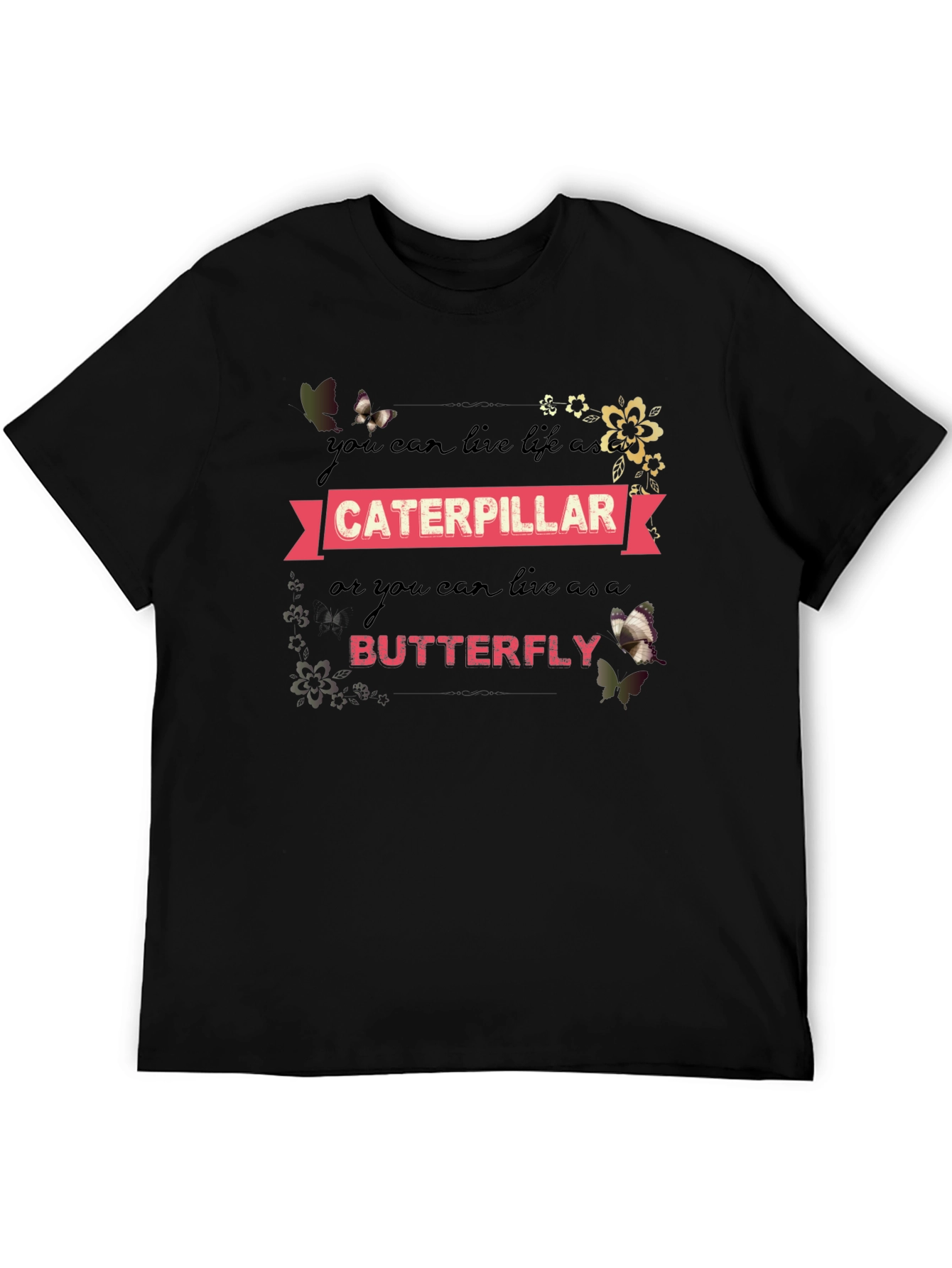 Caterpillar Butterfly Graphic T-Shirt