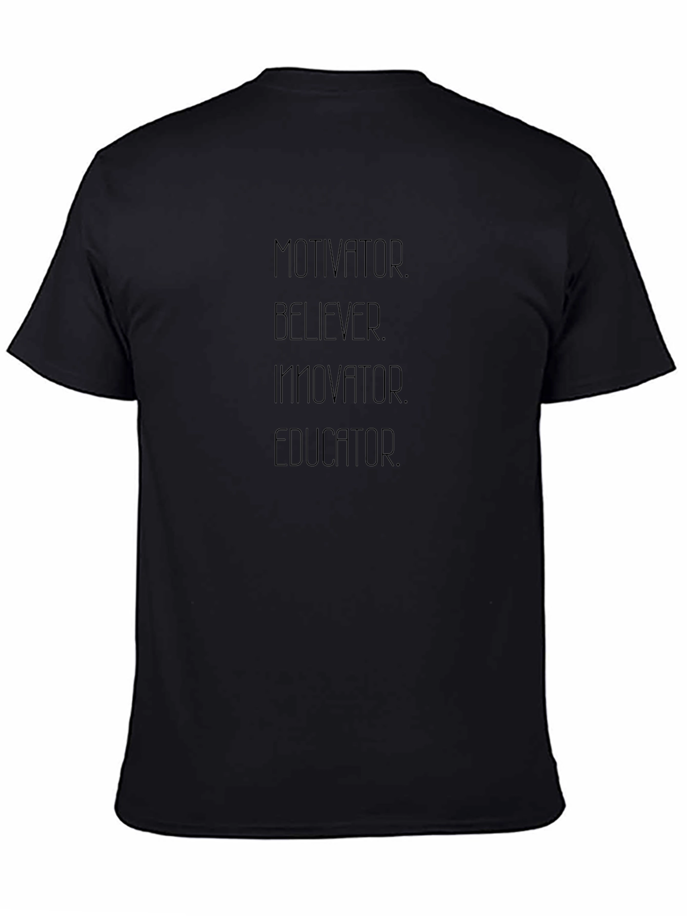 Motivator Black Graphic T-Shirt