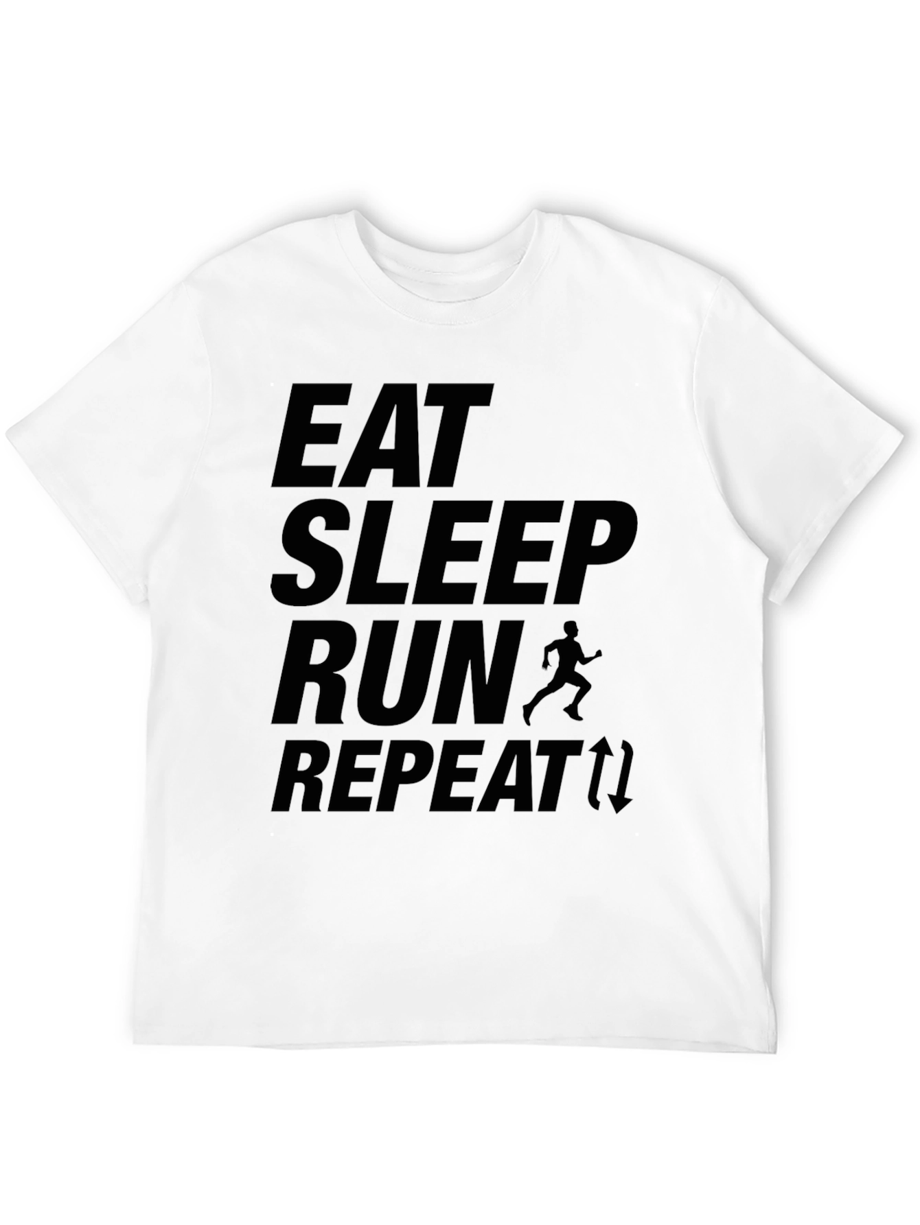 Eat Sleep Run Repeat Black Graphic T-Shirt