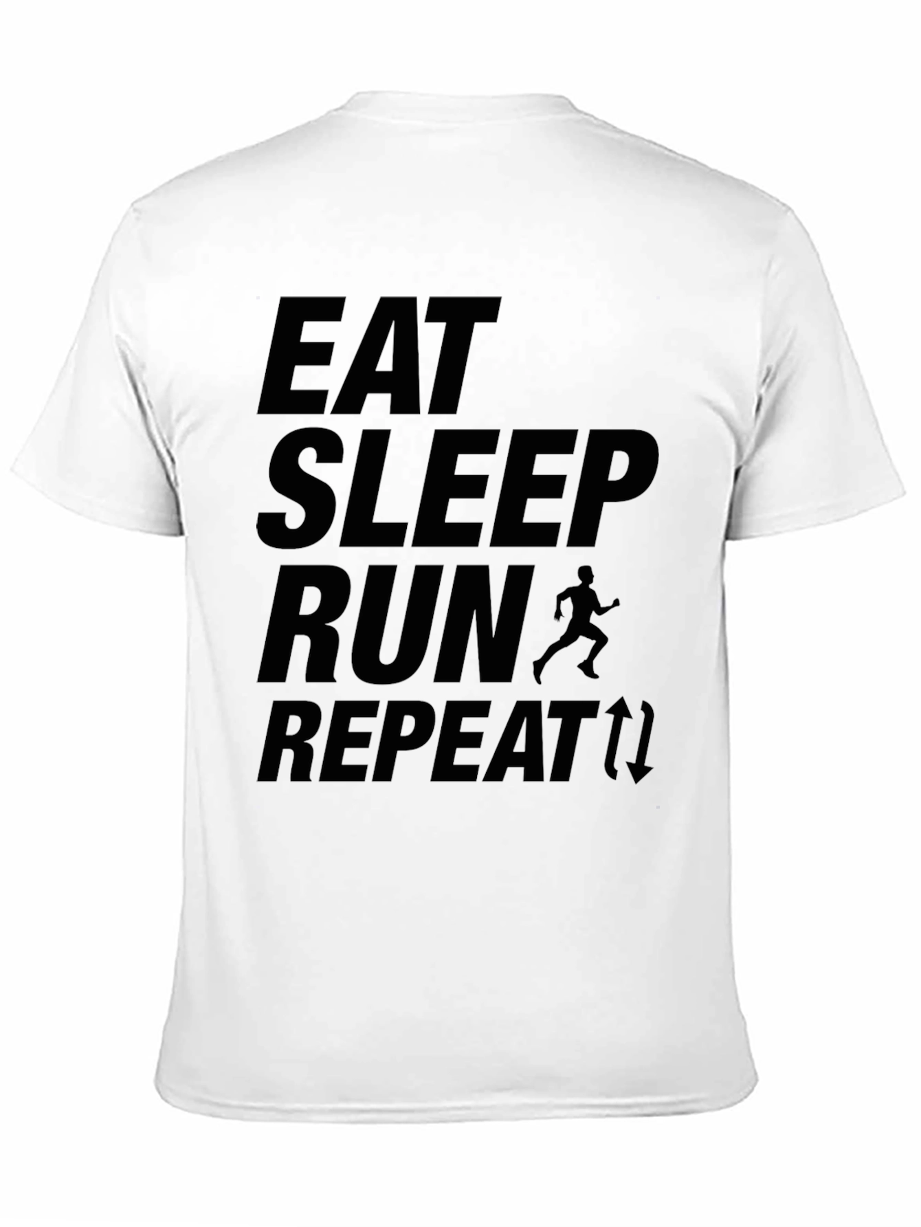 Eat Sleep Run Repeat Black Graphic T-Shirt