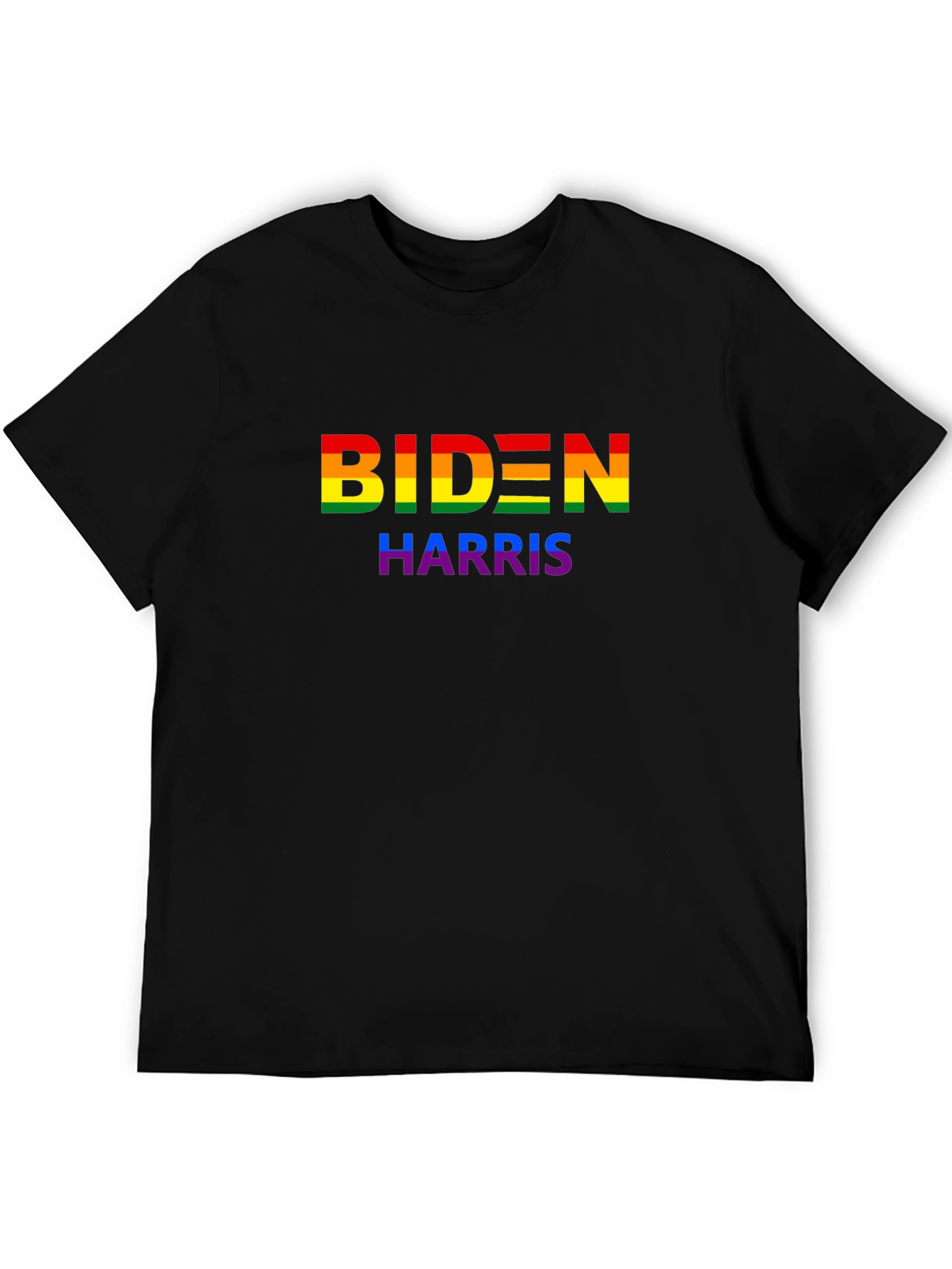 Biden Harris Pride T-Shirt - Black Cotton LGBTQ+ Apparel
