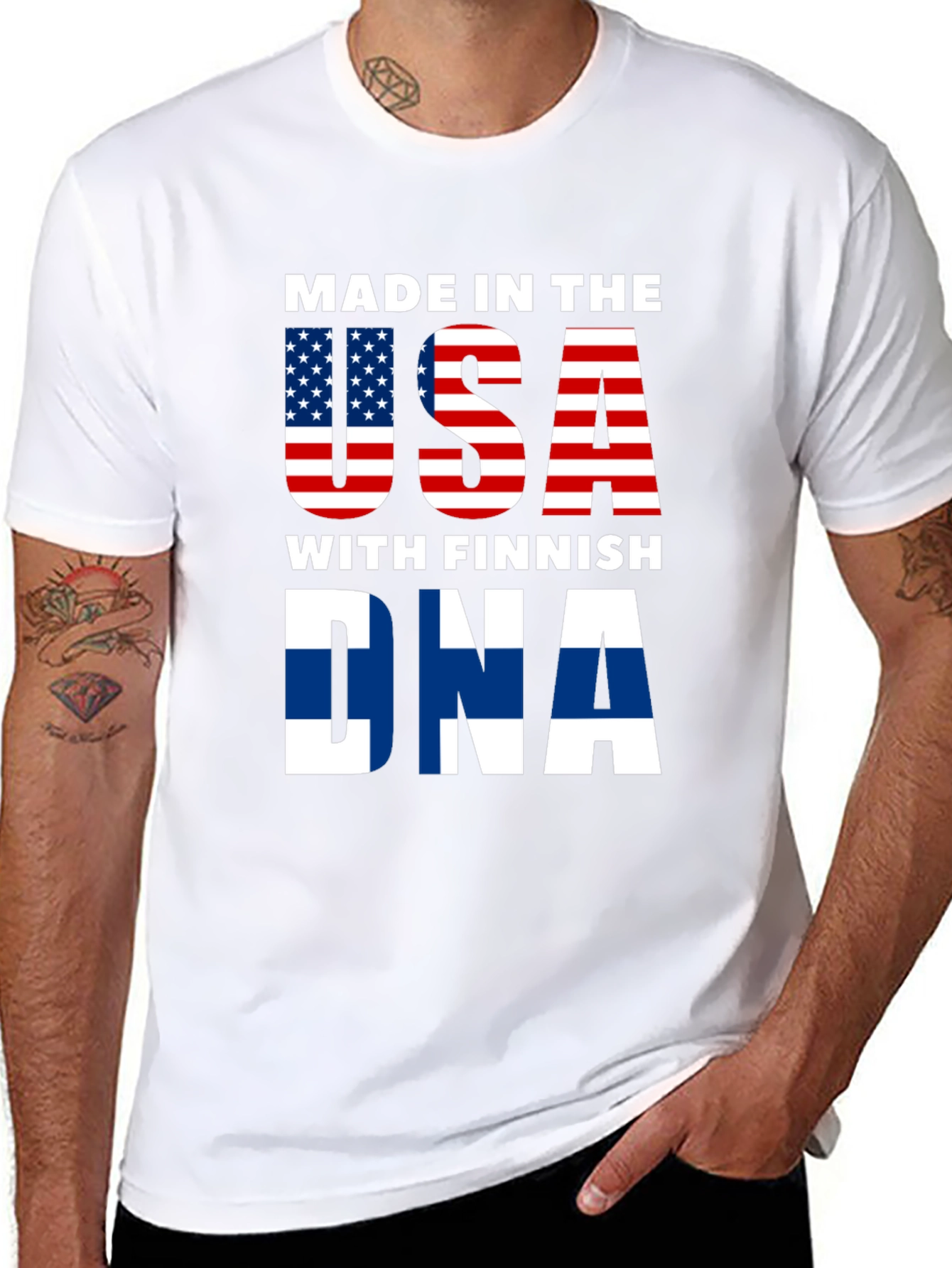 Finnish DNA USA T-Shirt Novelty Tee