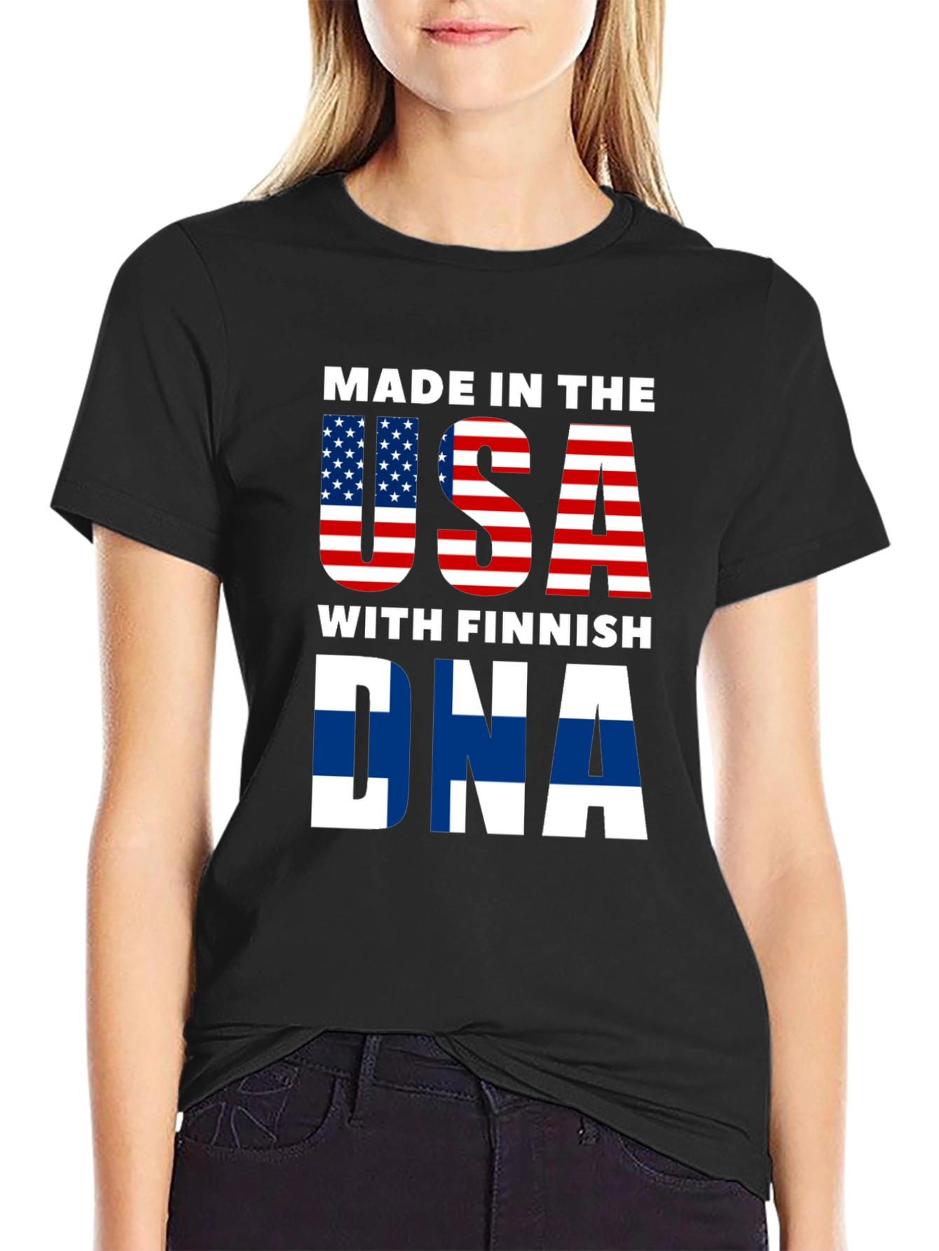 Finnish DNA USA T-Shirt Novelty Tee