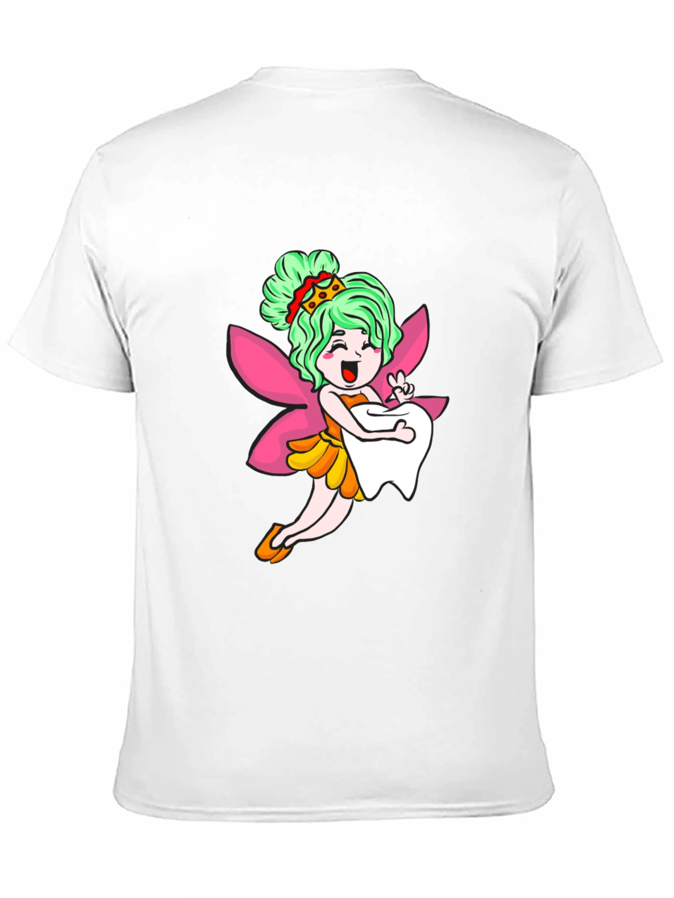 Cute Tooth Fairy Graphic Tee - Black T-Shirt
