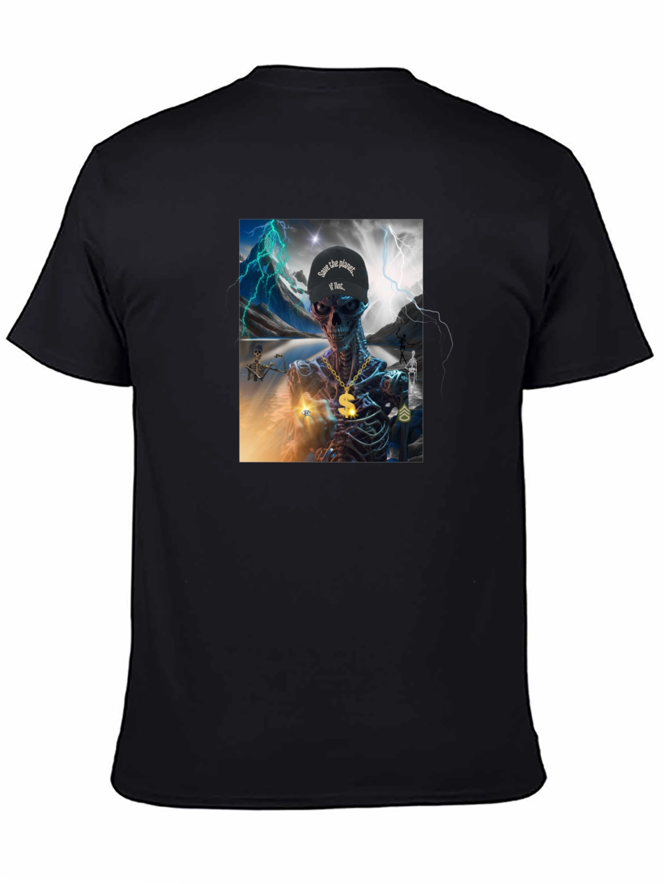 Skeleton Graphic T-Shirt - Save the Planet