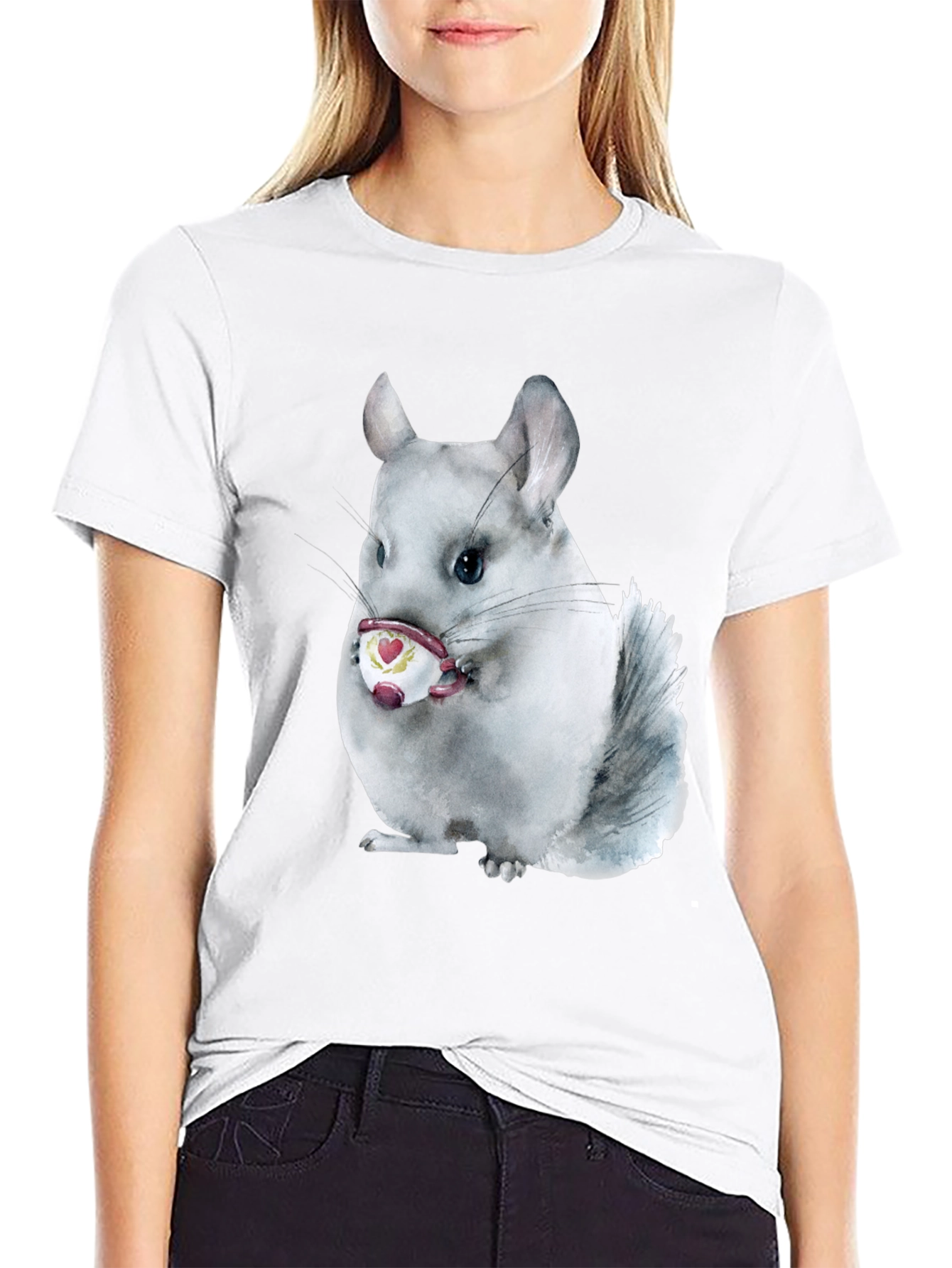 Chinchilla Tea Party T-Shirt - Adorable Graphic Tee
