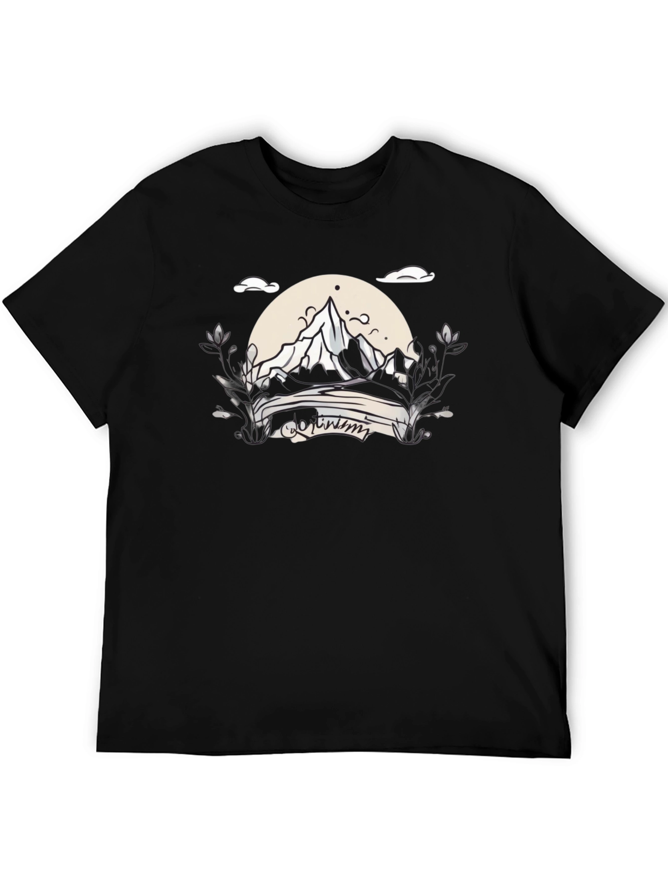 Optimism Mountain Graphic T-Shirt - Black