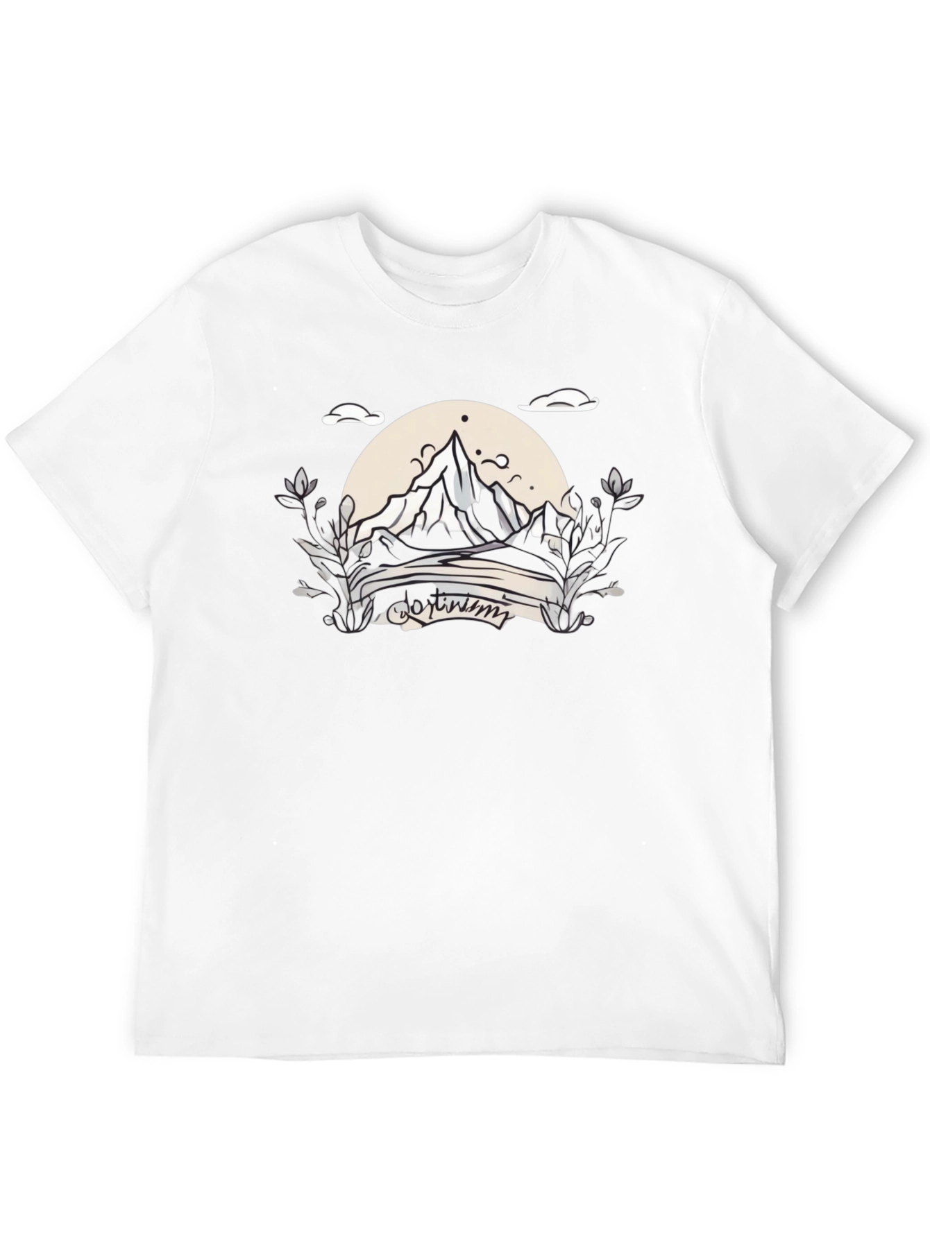 Optimism Mountain Graphic T-Shirt - Black