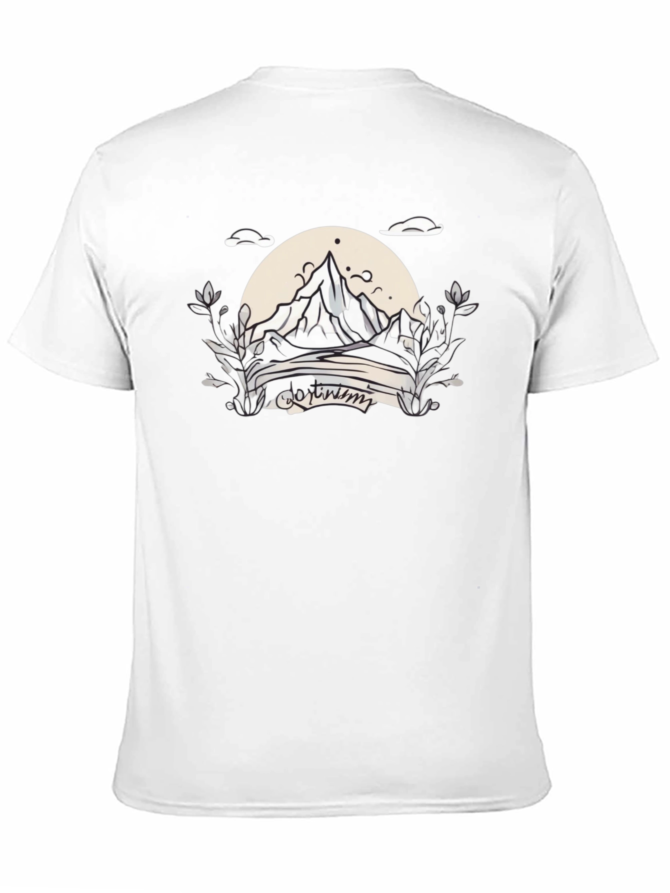 Optimism Mountain Graphic T-Shirt - Black