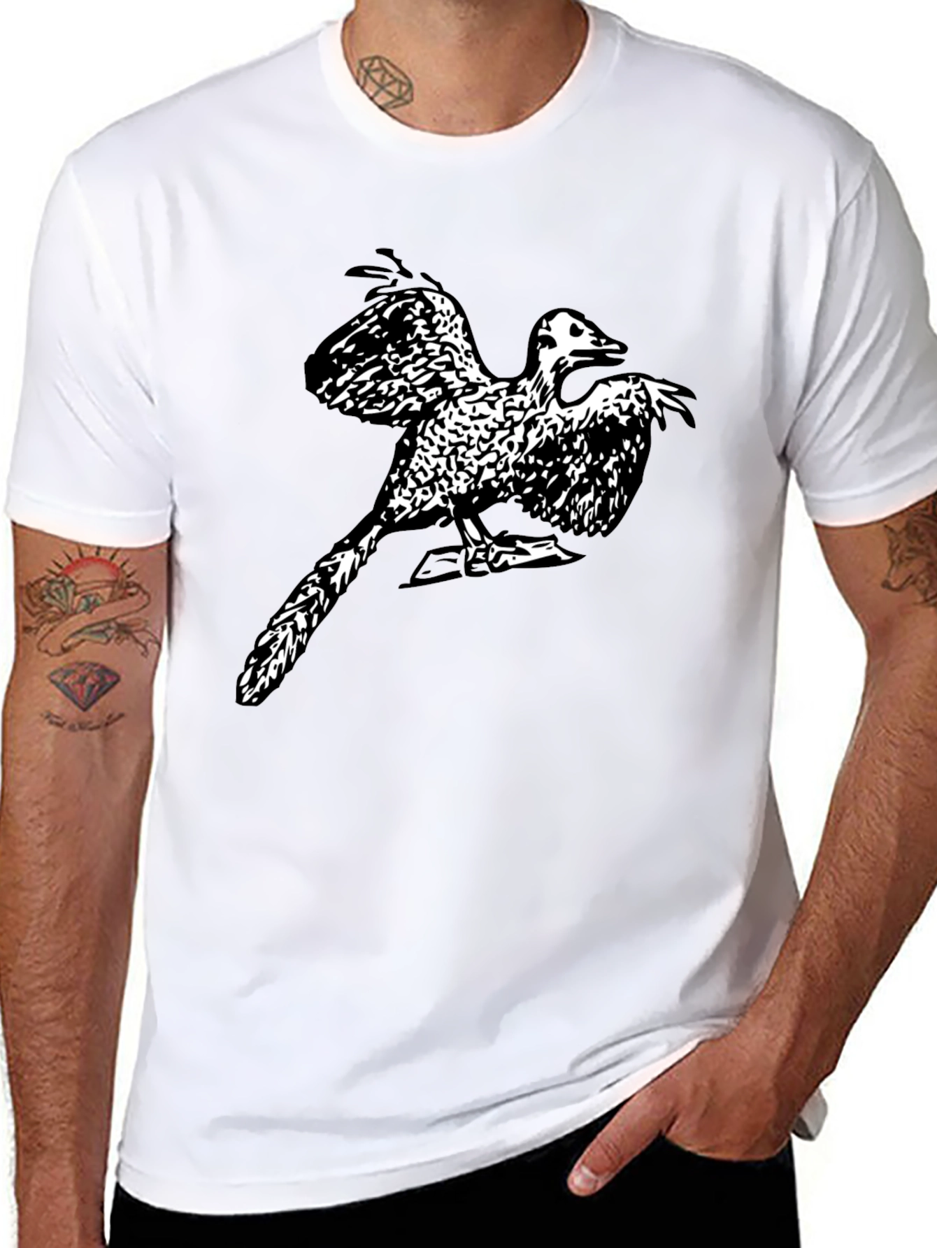 Black Archaeopteryx Graphic T-Shirt