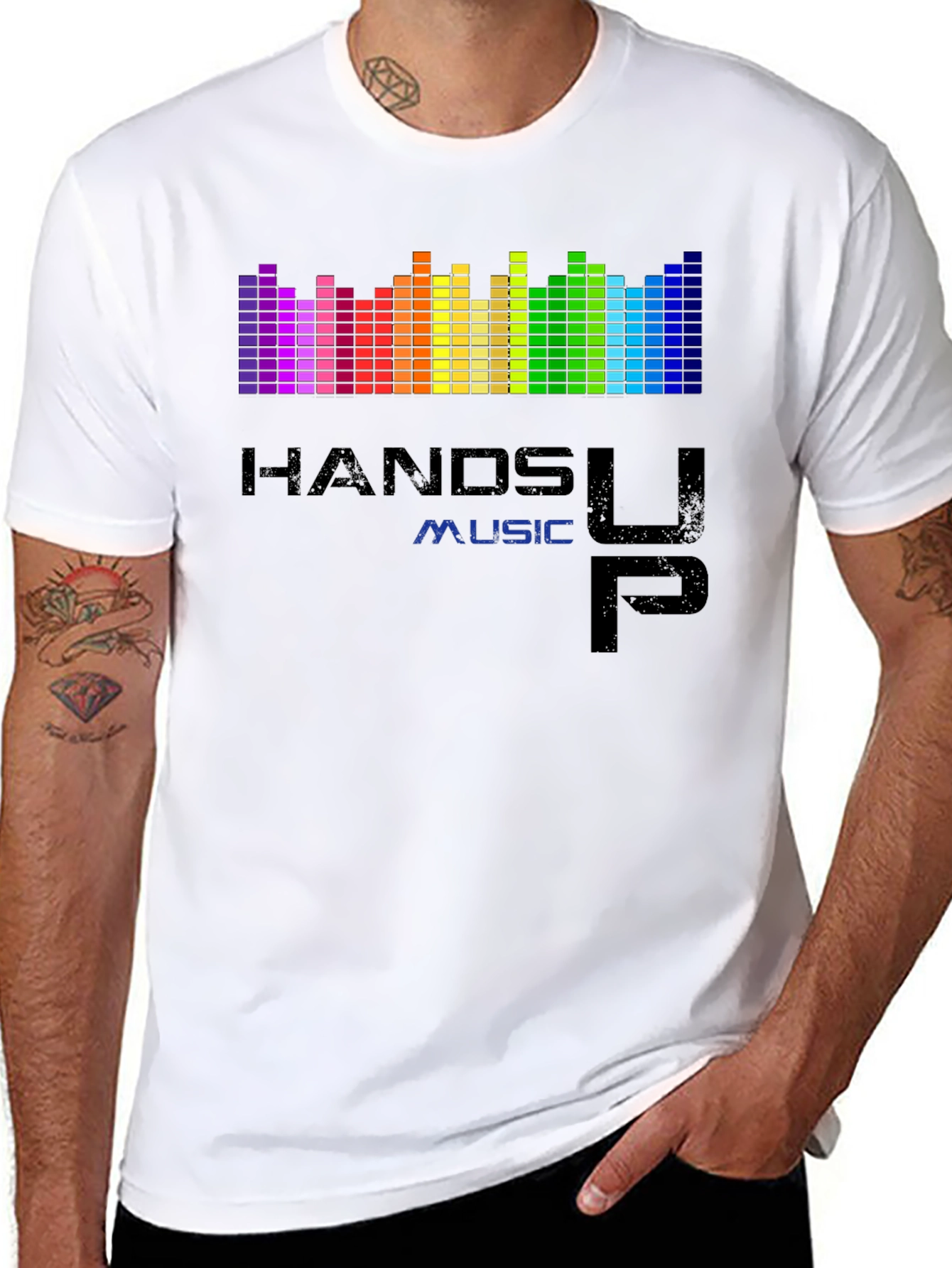 Hands Up Music Rainbow Spectrum T-Shirt