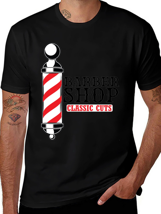 Barber Shop Classic Cuts Black T-Shirt