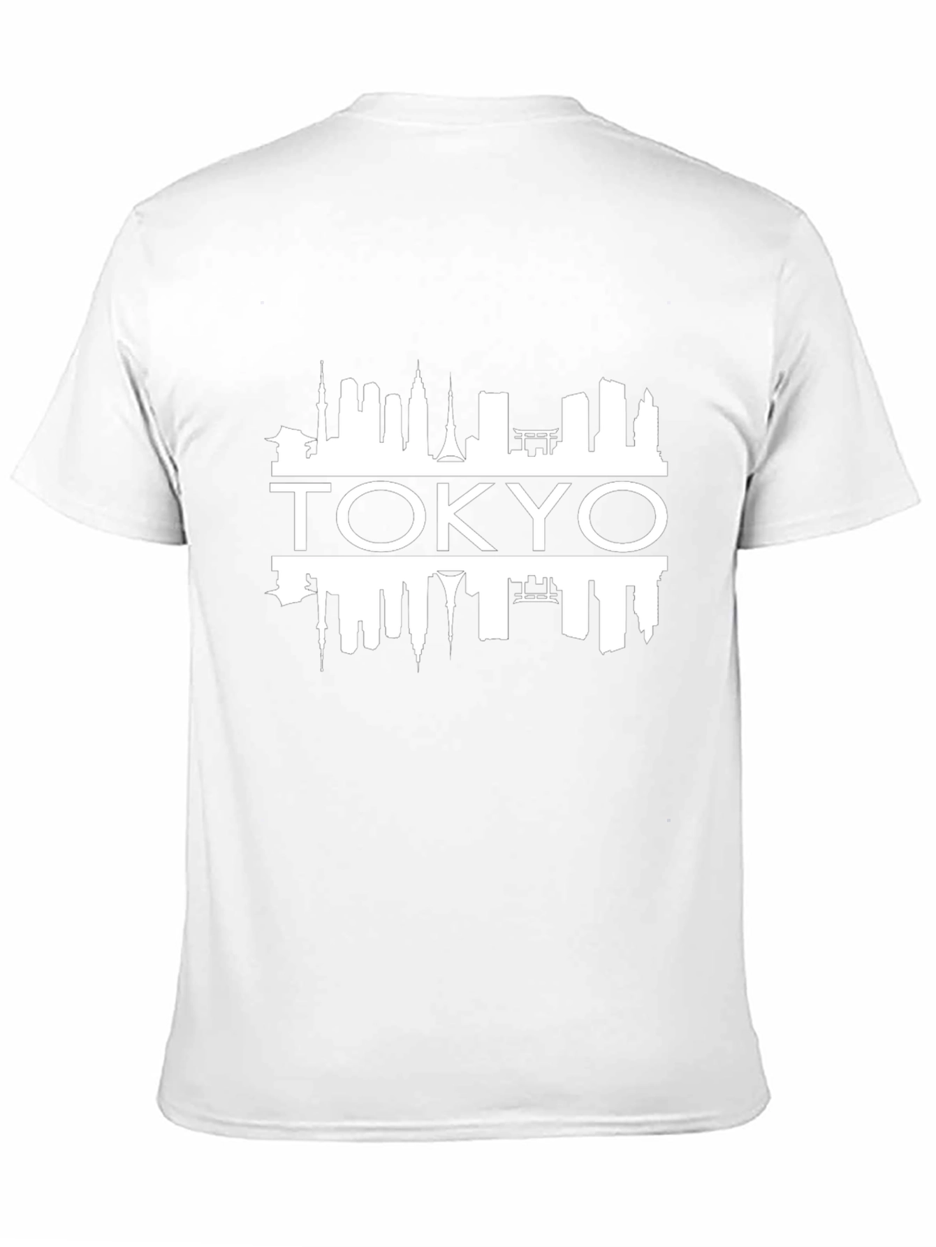 Tokyo Skyline Graphic Tee - Black Cotton T-Shirt
