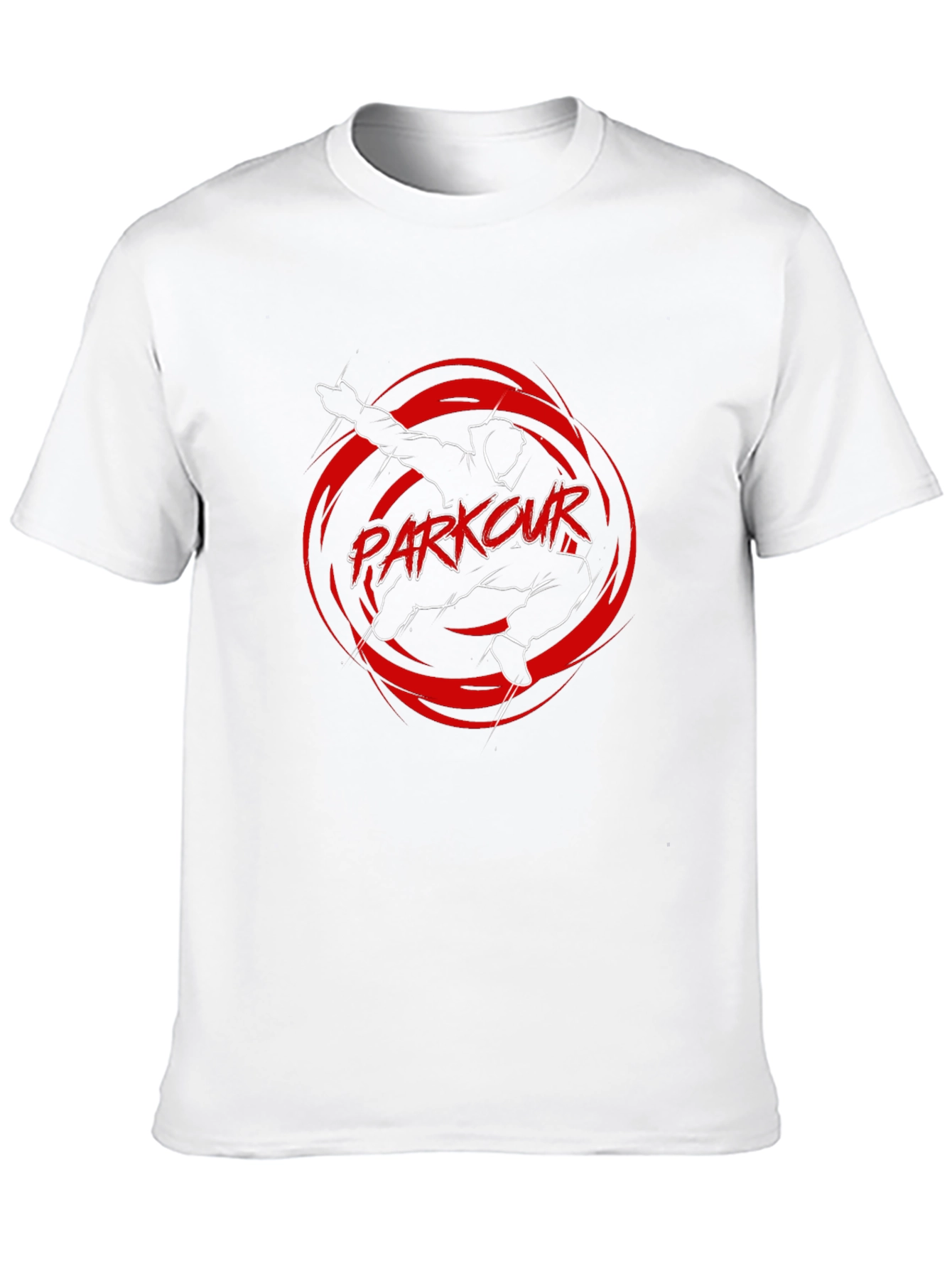 Parkour Graphic Tee - Black Cotton Blend