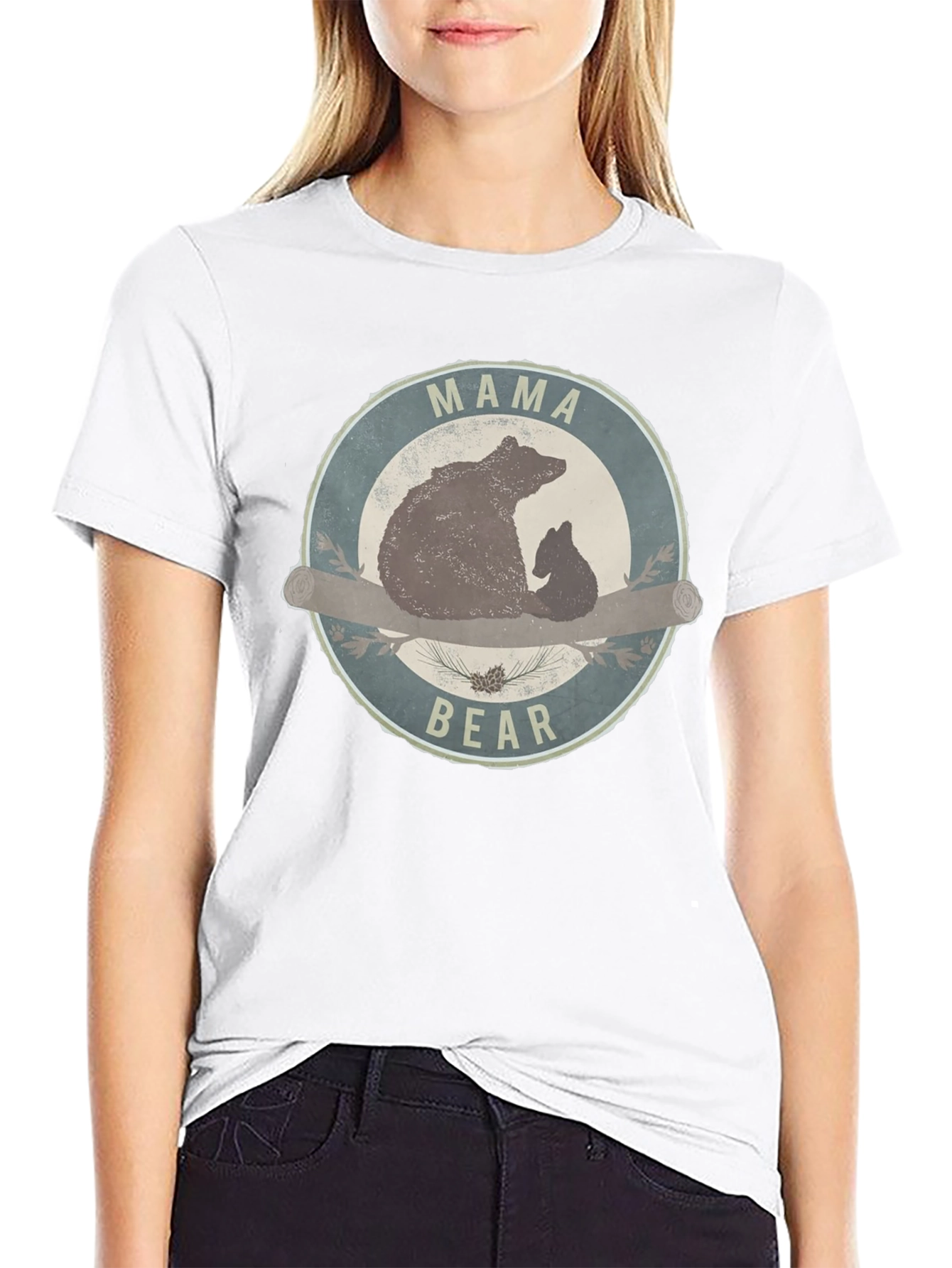 Mama Bear T-Shirt - Round Graphic Tee