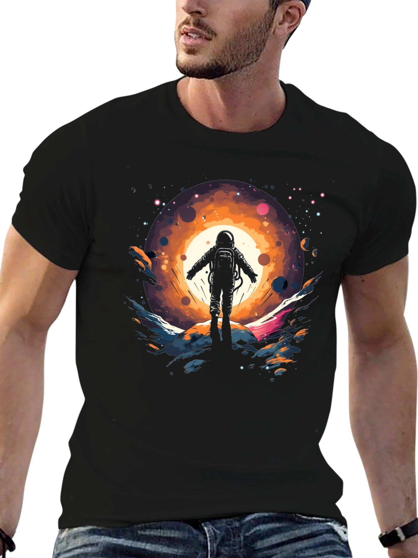 Astronaut in Space Graphic Tee