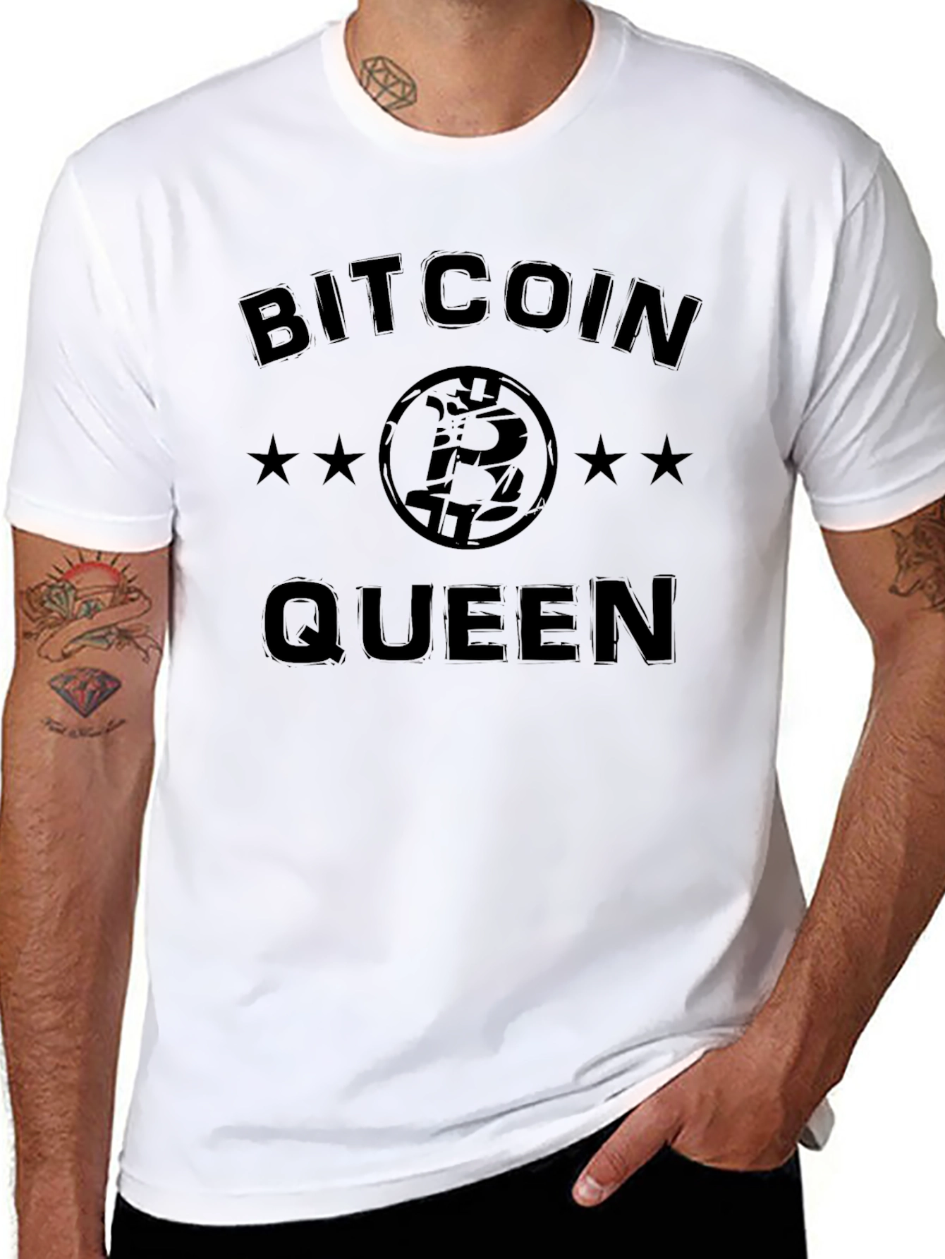 Bitcoin Queen Black T-Shirt Crypto Tee