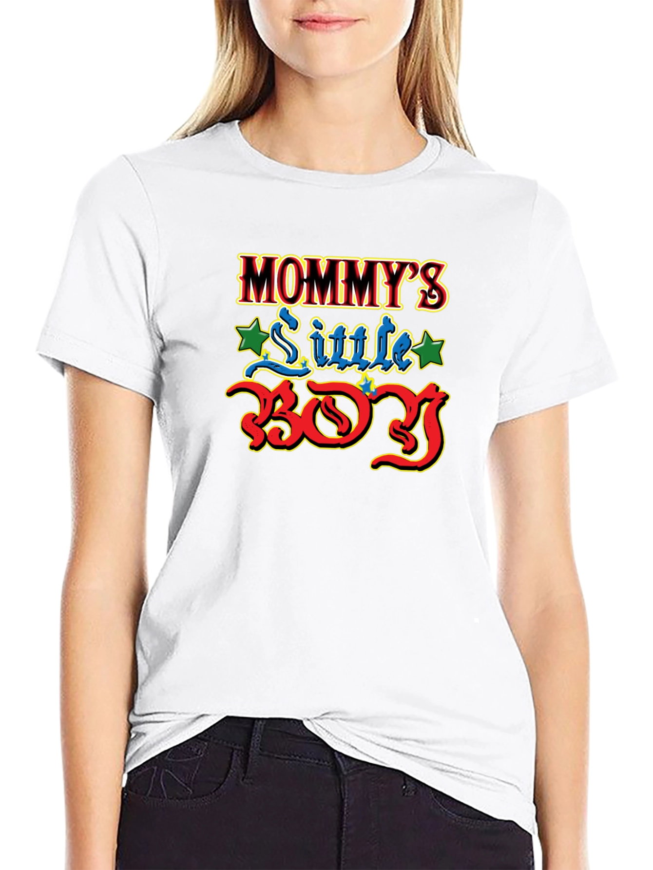 Mommys Little Boy T-Shirt Cute Graphic Tee