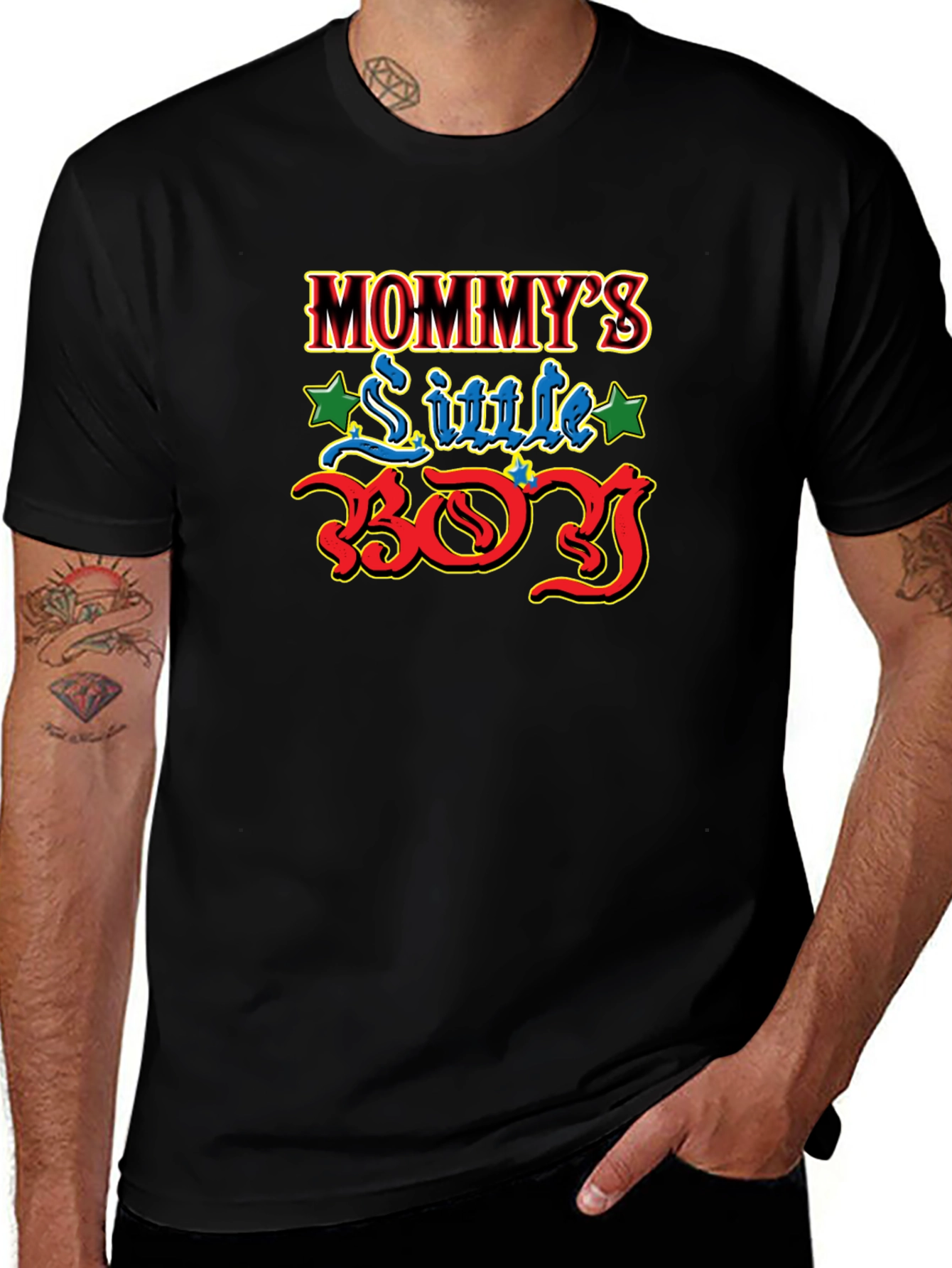 Mommys Little Boy T-Shirt Cute Graphic Tee