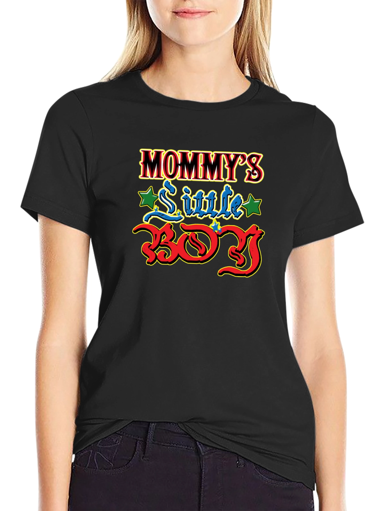 Mommys Little Boy T-Shirt Cute Graphic Tee