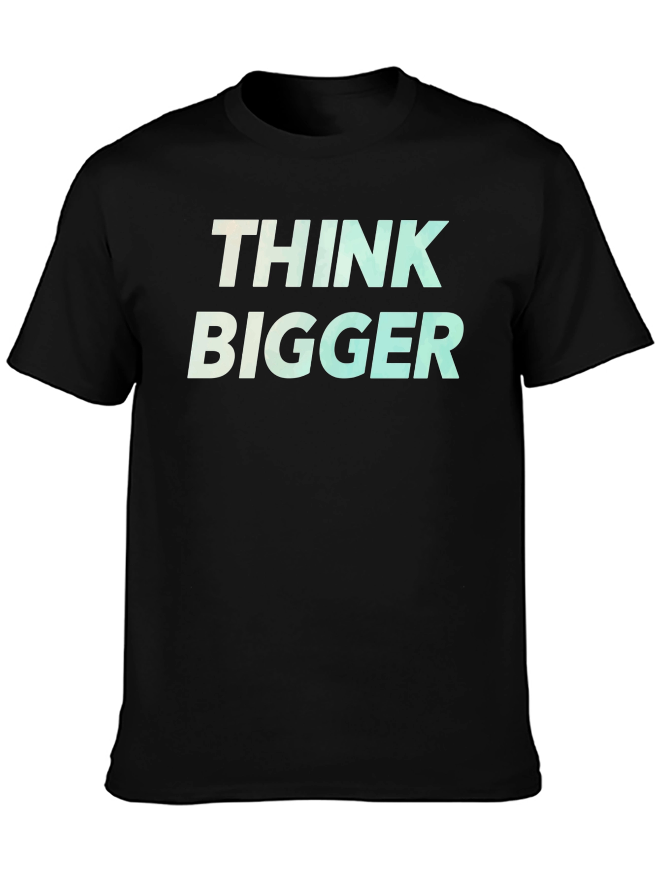 Think Bigger Graphic Tee - Motivational Black T-Shirt