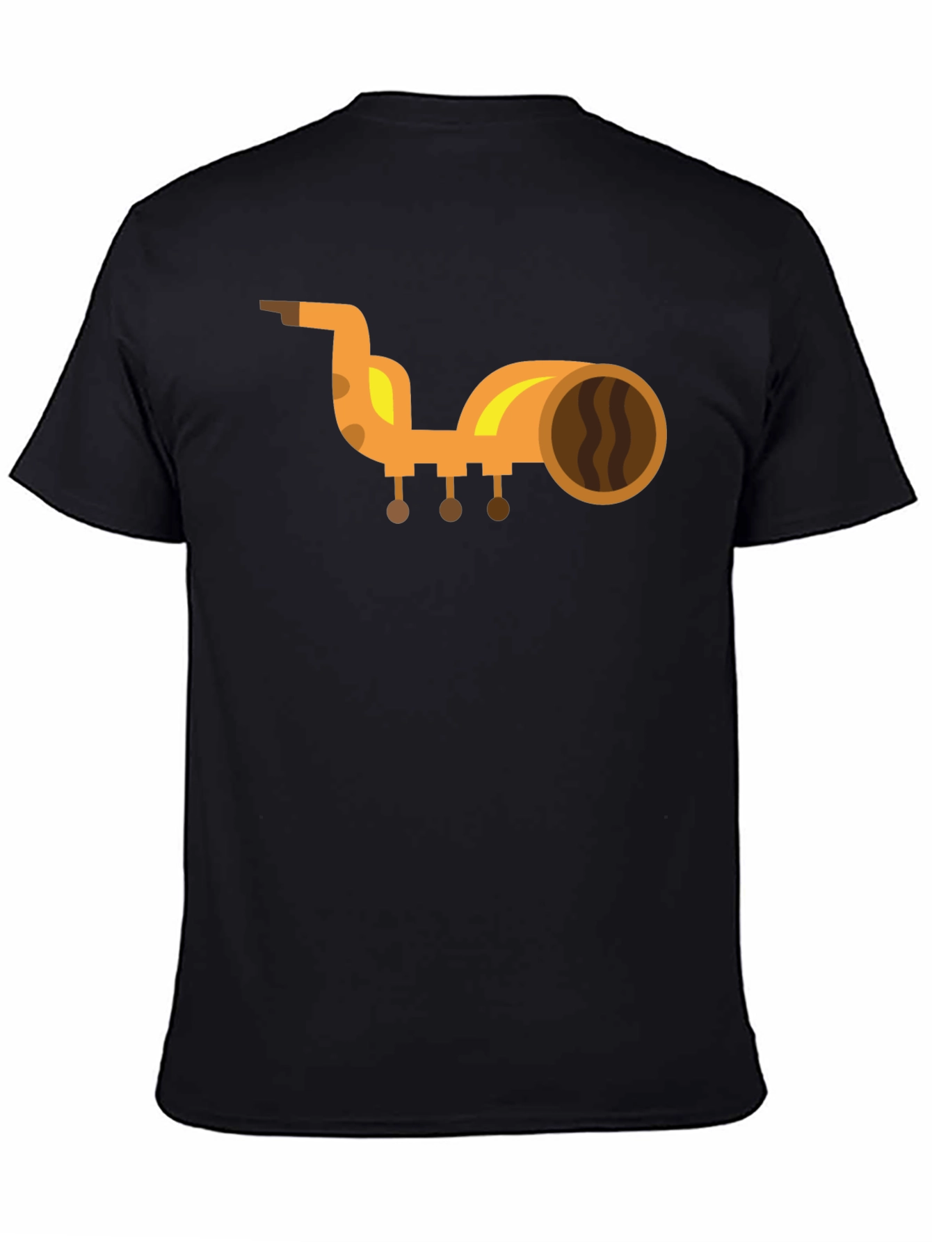Saxophone Graphic Print Black T-Shirt