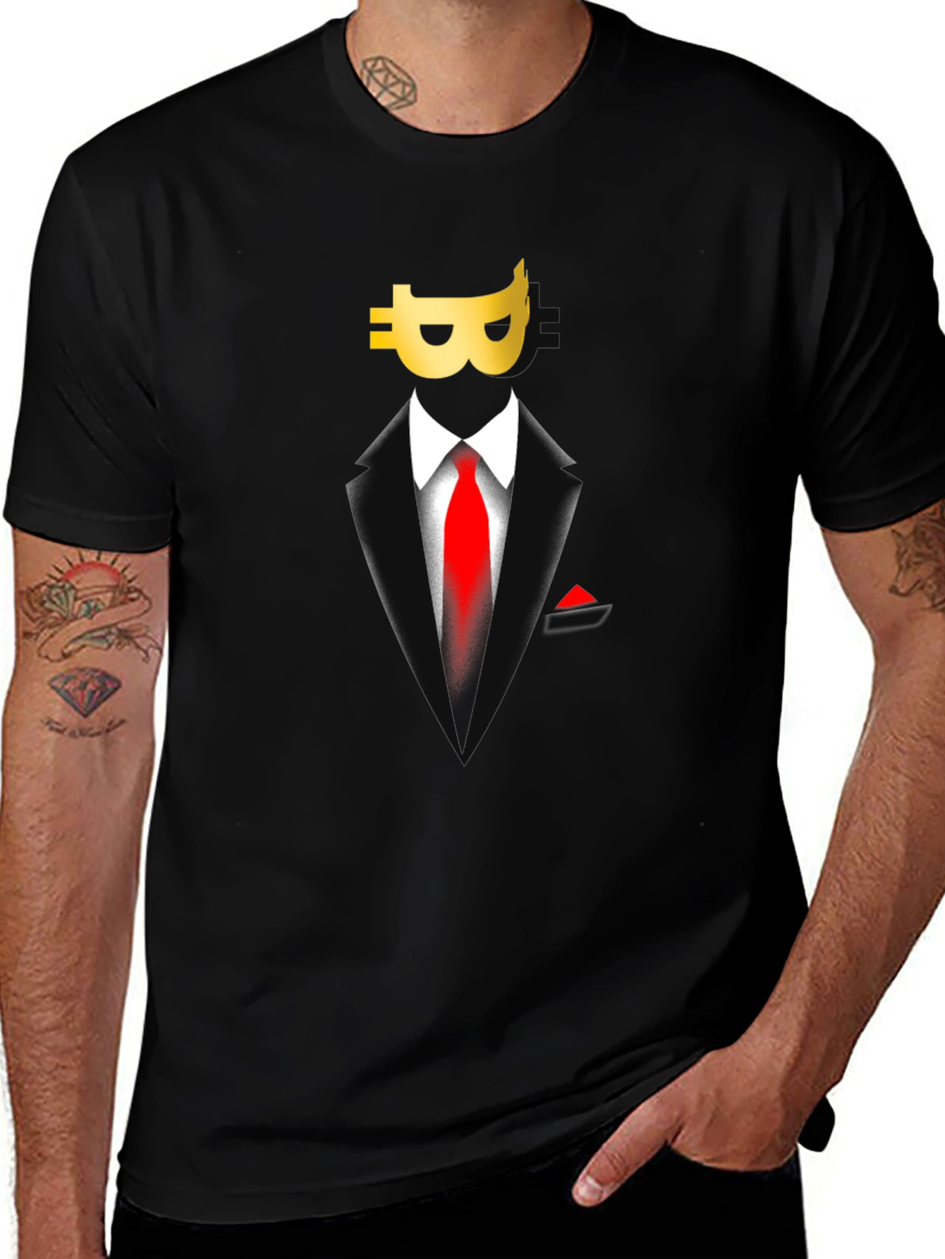 Bitcoin Suit T-Shirt - Crypto Style